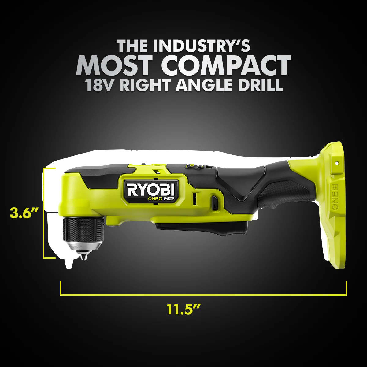 18V ONE+ HP Compact Brushless 3/8” Right Angle Drill - Image 2