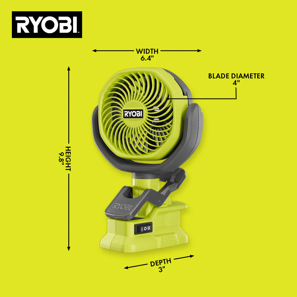 18V ONE+ 4" Clamp Fan - Image 4