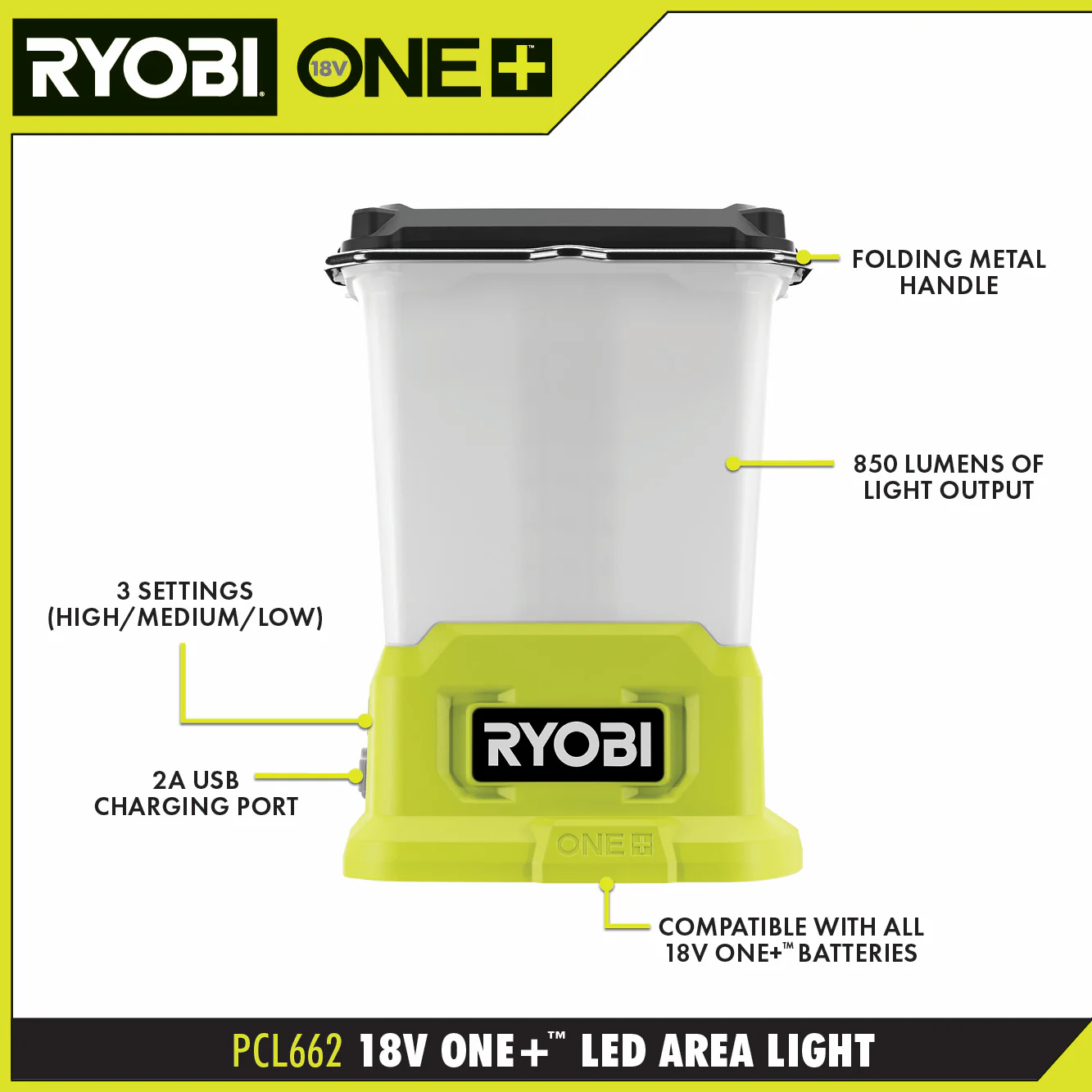 18V ONE+ LED Area Light - Image 2
