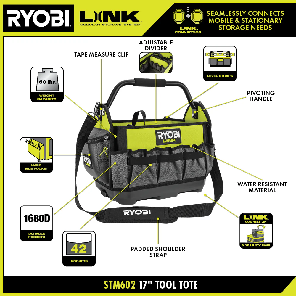 LINK 17" OPEN TOOL TOTE - Image 4