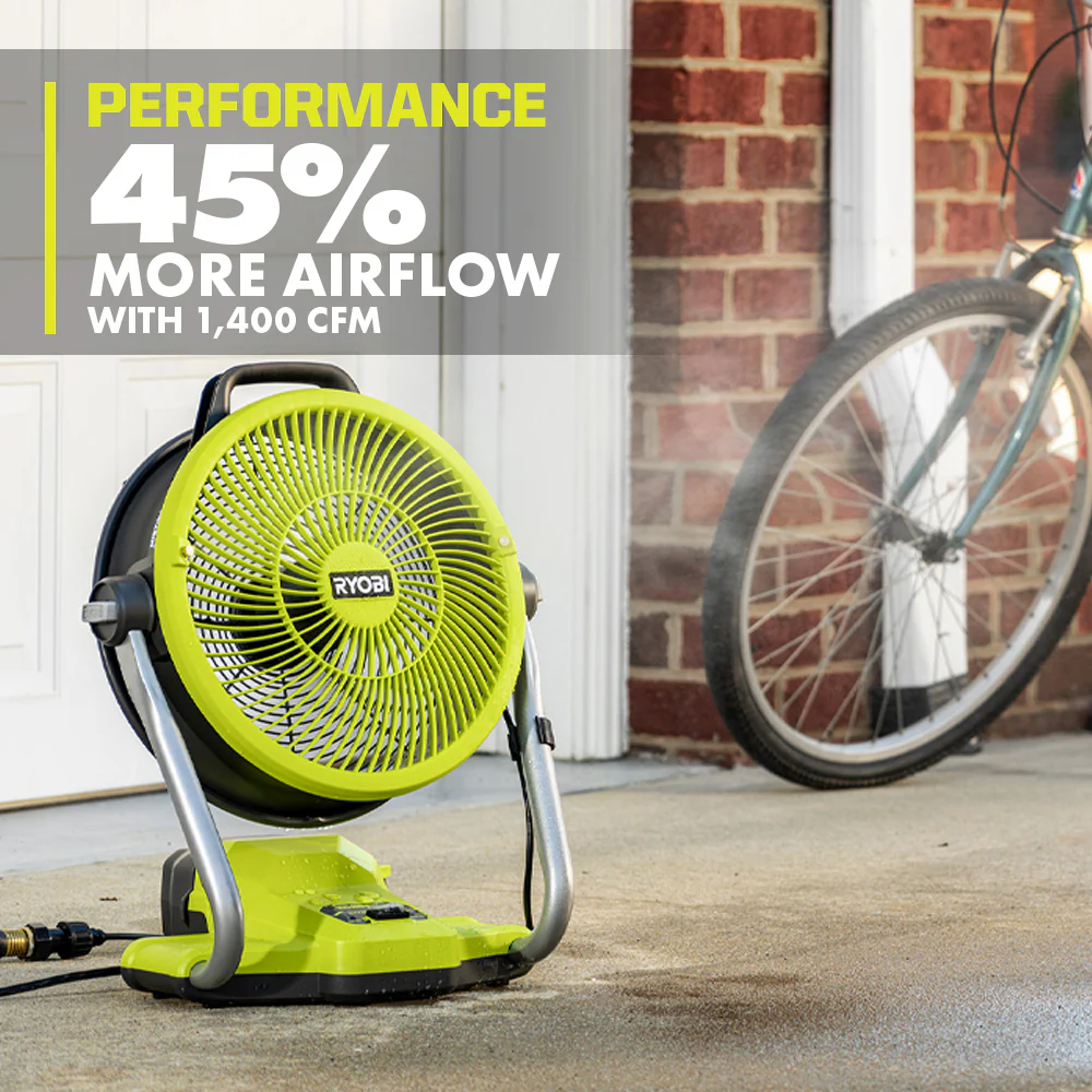 18V ONE+ 12" HYBRID MISTING AIR CANNON FAN - Image 6