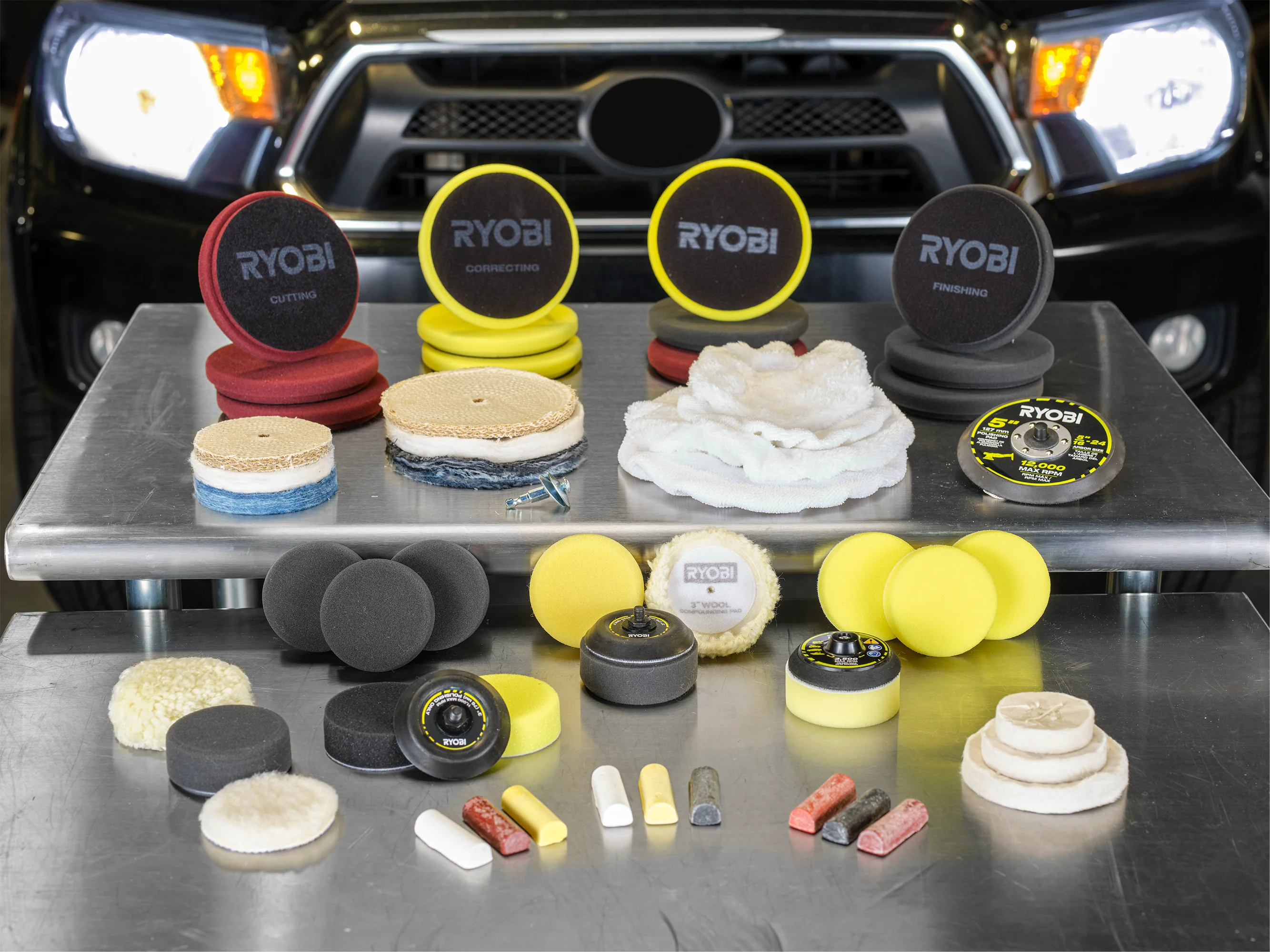 3 PC. 5" FOAM DUAL ACTION POLISHER CORRECTING PAD SET - Image 3