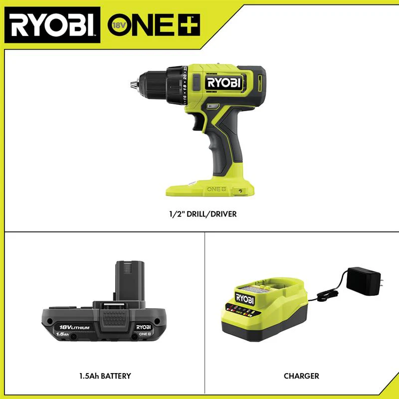 18V ONE+ 1/2" Drill/Driver Kit - Image 2