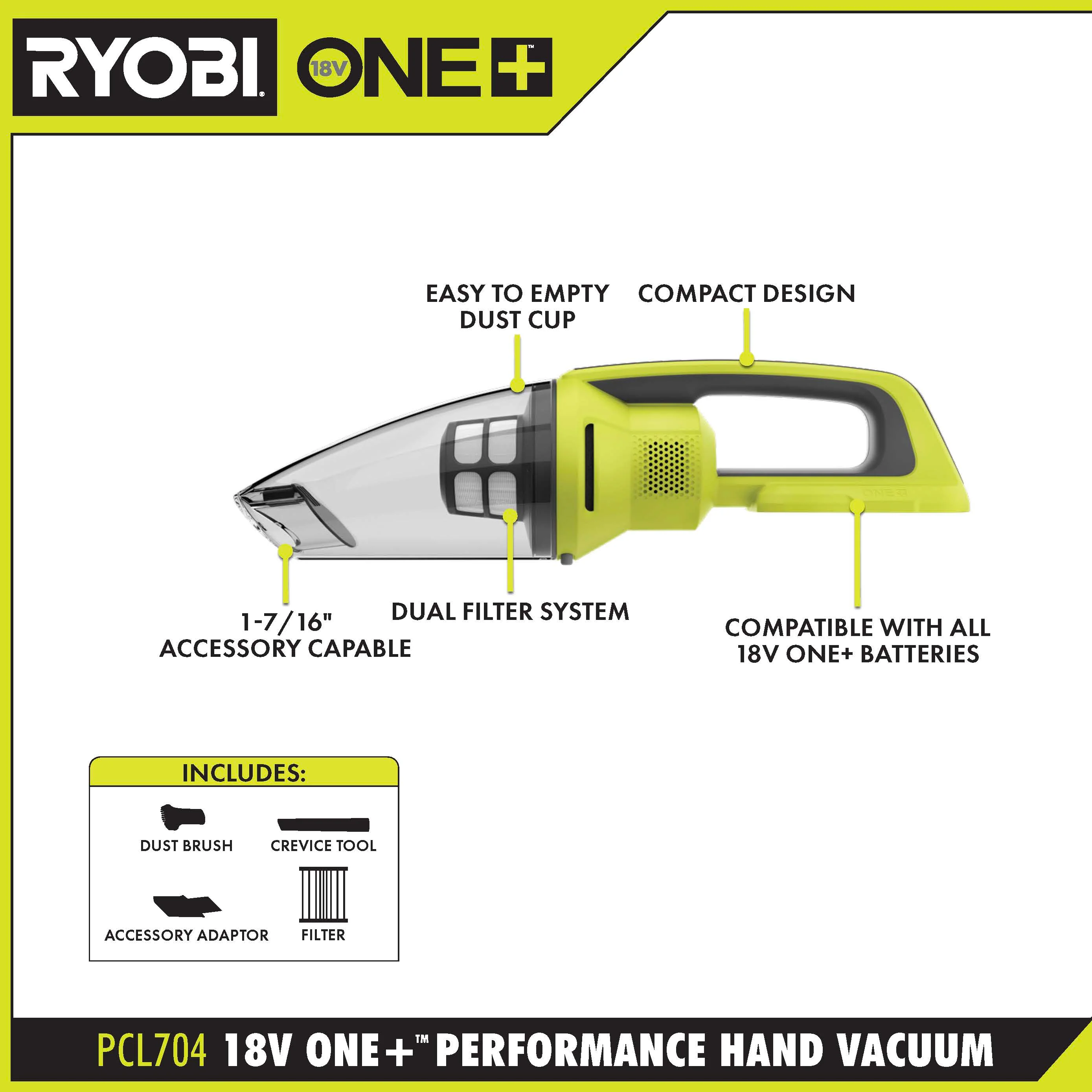 18V ONE+ PERFORMANCE HAND VACUUM - Image 2