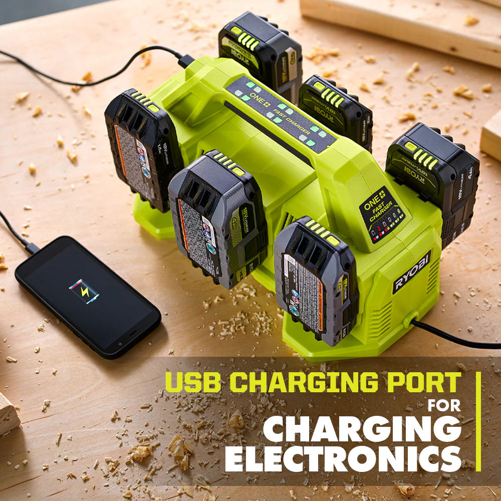 18V ONE+ 6-PORT FAST CHARGER - Image 5