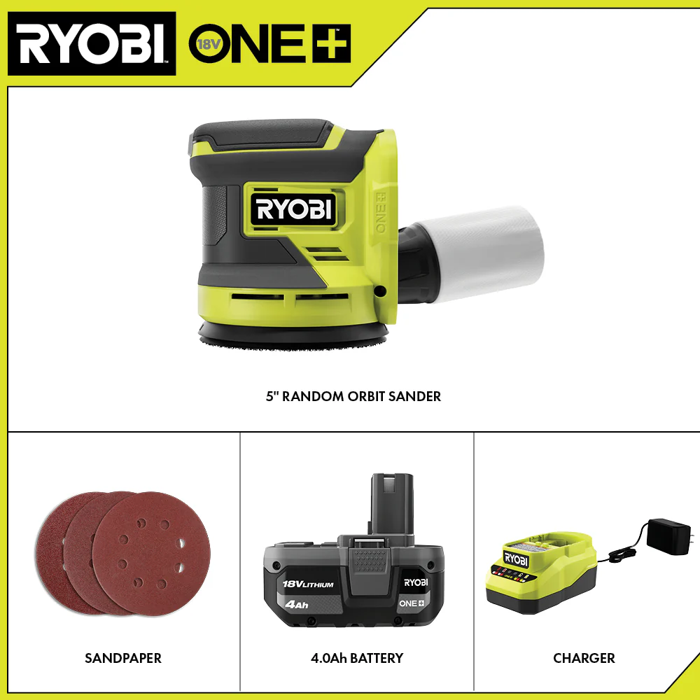 18V ONE+ 5" RANDOM ORBIT SANDER KIT - Image 2