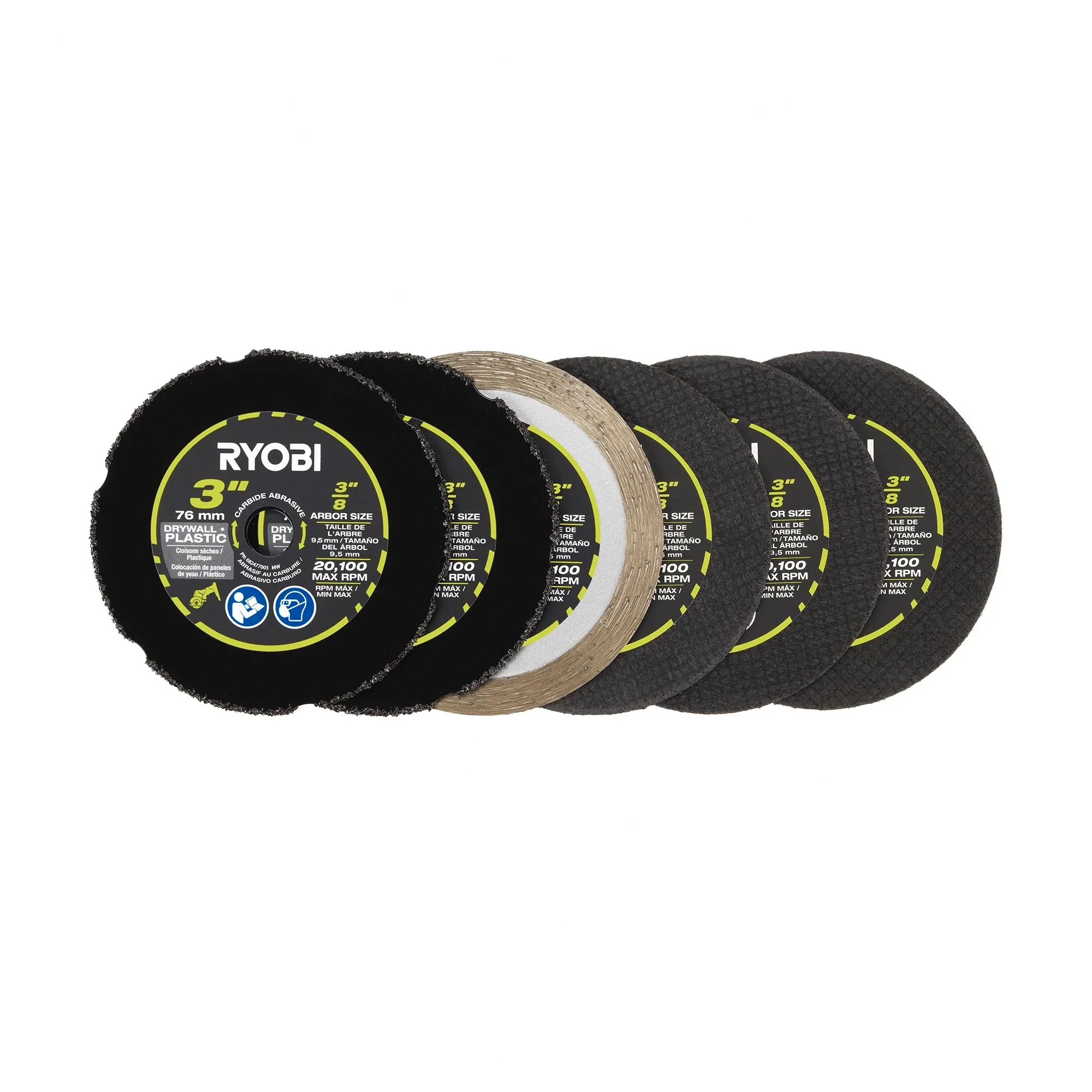 RYOBI 6 PC. 3 in. Cut-Off Wheel Set - Image 9