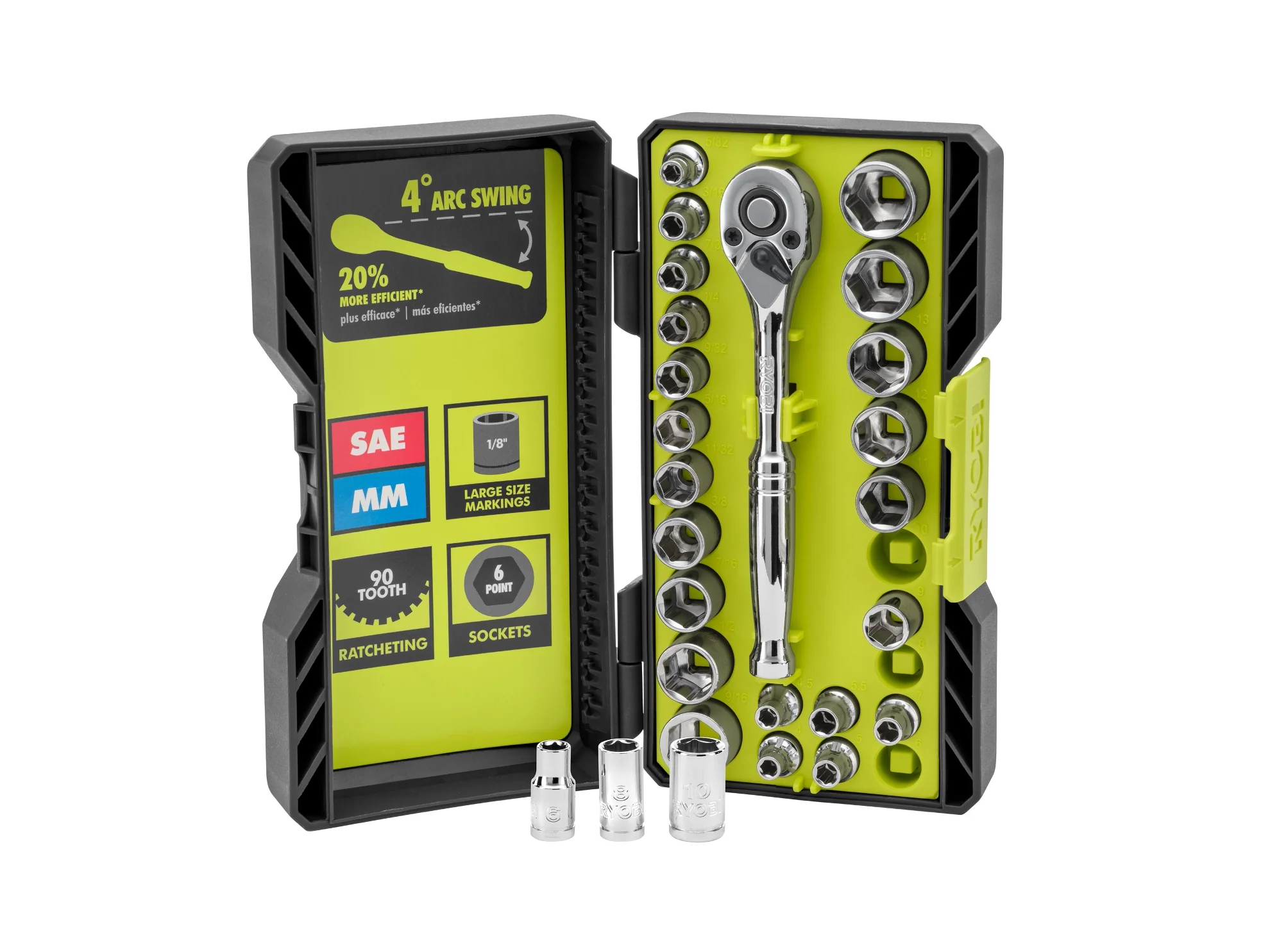 26 PC. 1/4" Drive Ratchet and Socket Set - Image 5
