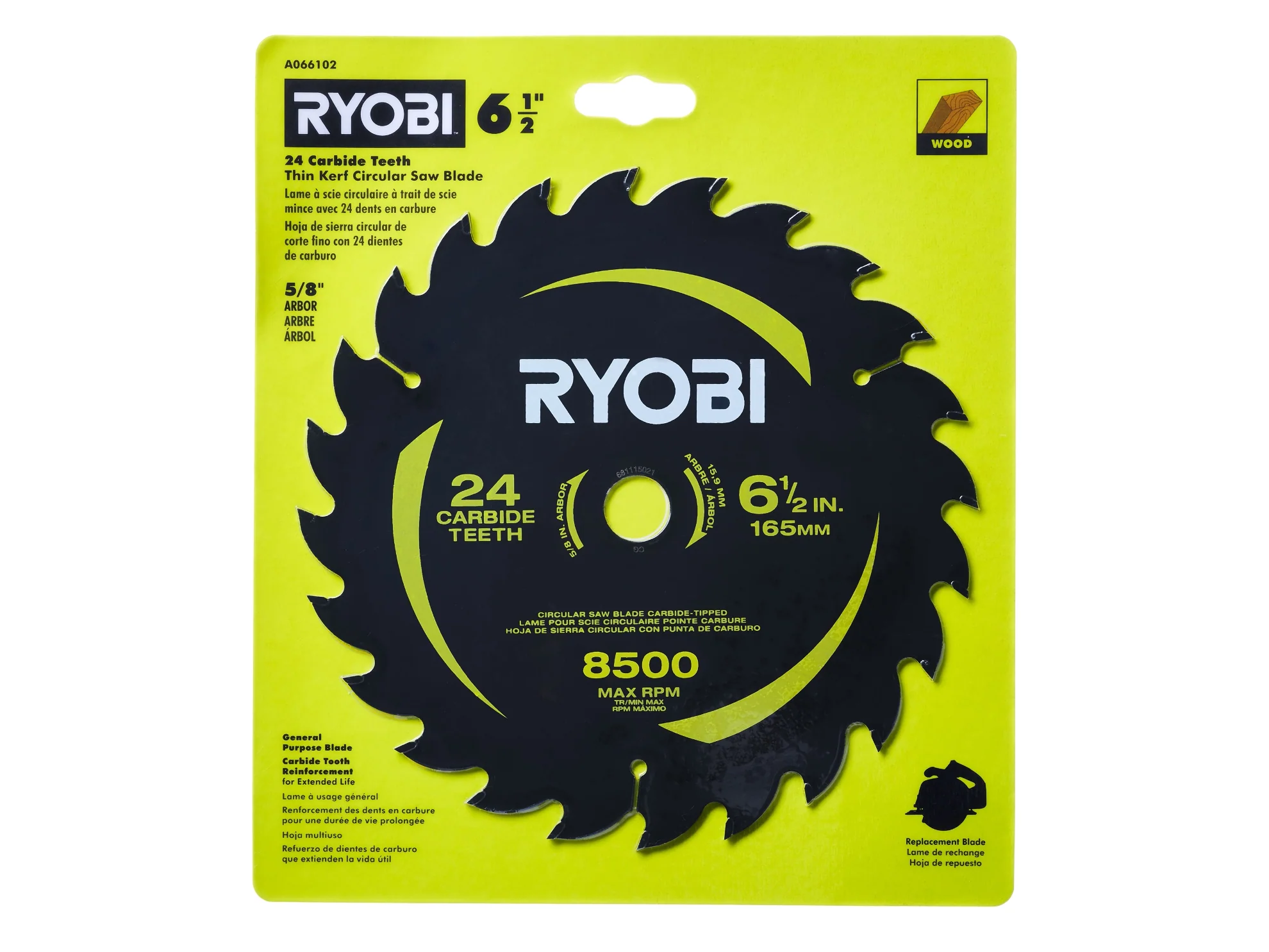 6-1/2" 24 CARBIDE TEETH THIN KERF CIRCULAR SAW BLADE - Image 2
