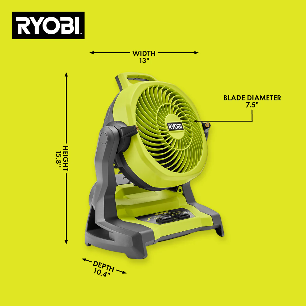 18V ONE+ WHISPER SERIES 7.5" BUCKET TOP MISTING FAN KIT - Image 4