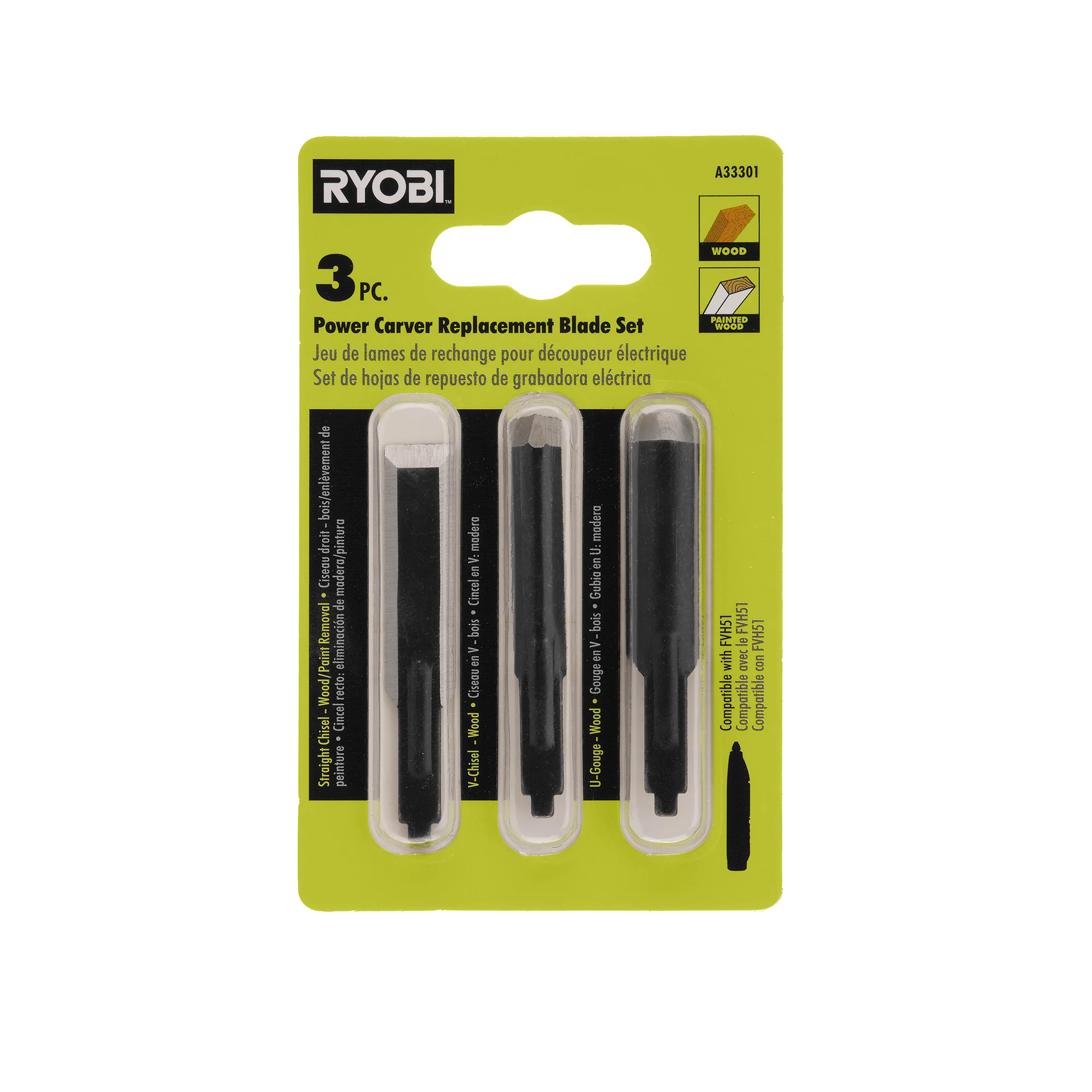 3 PC. Power Carver Replacement Blade Set - Image 4