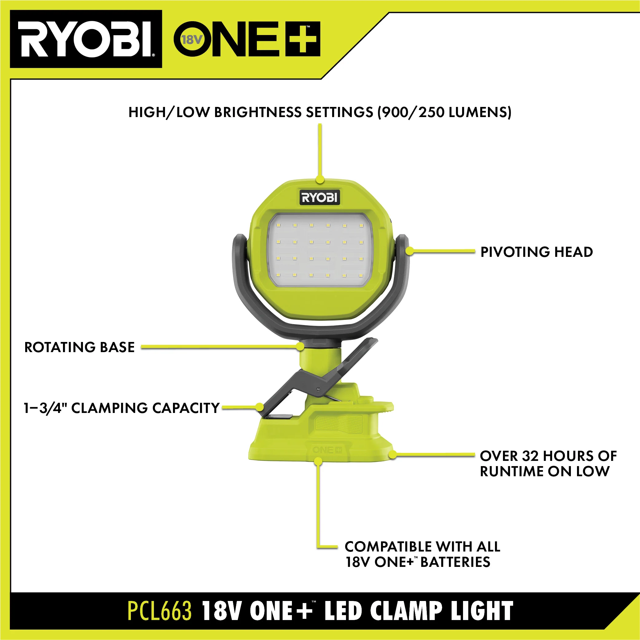 18V ONE+ LED CLAMP LIGHT KIT - Image 3