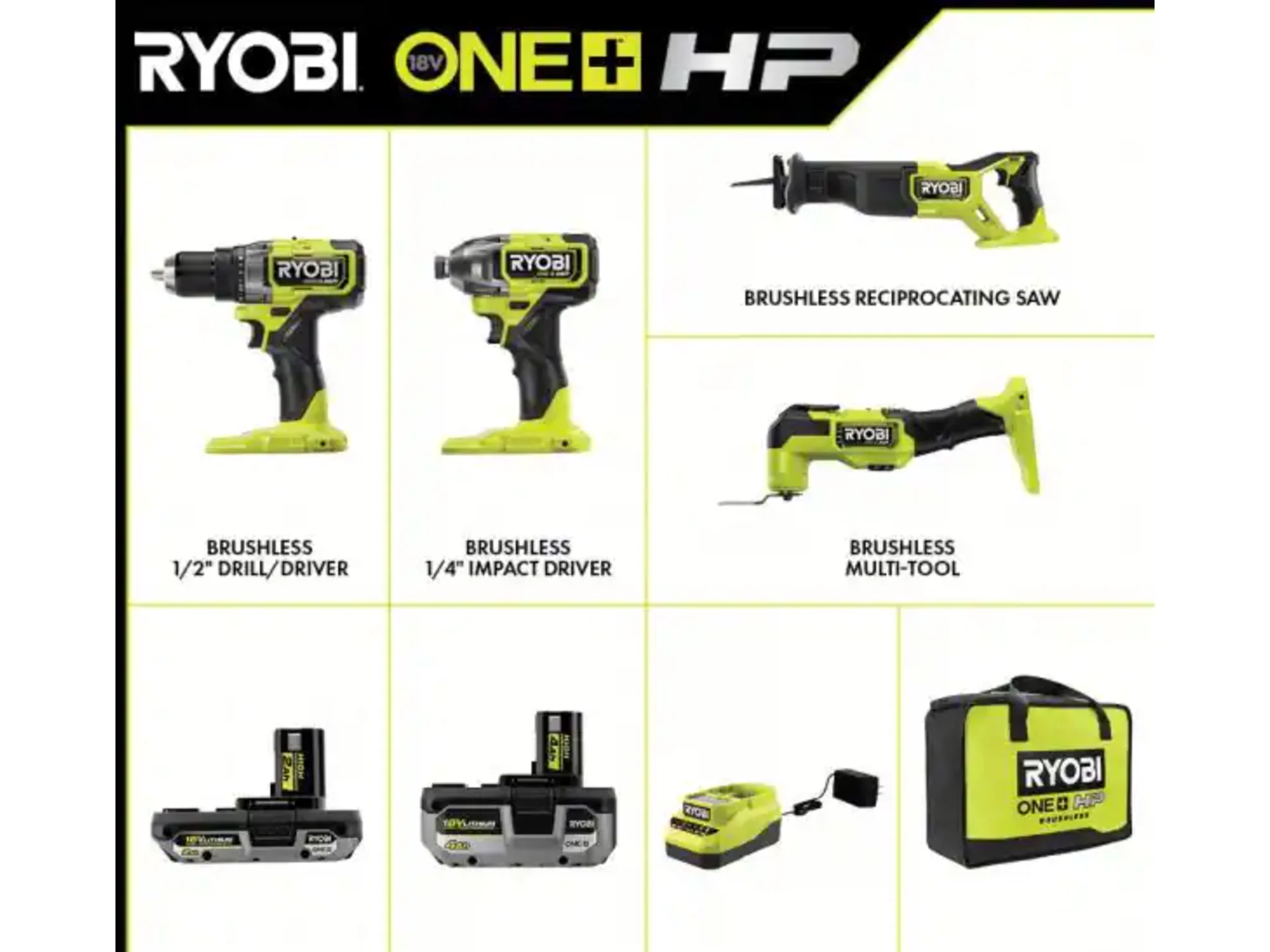 18V ONE+ 4-TOOL COMBO KIT - Image 14