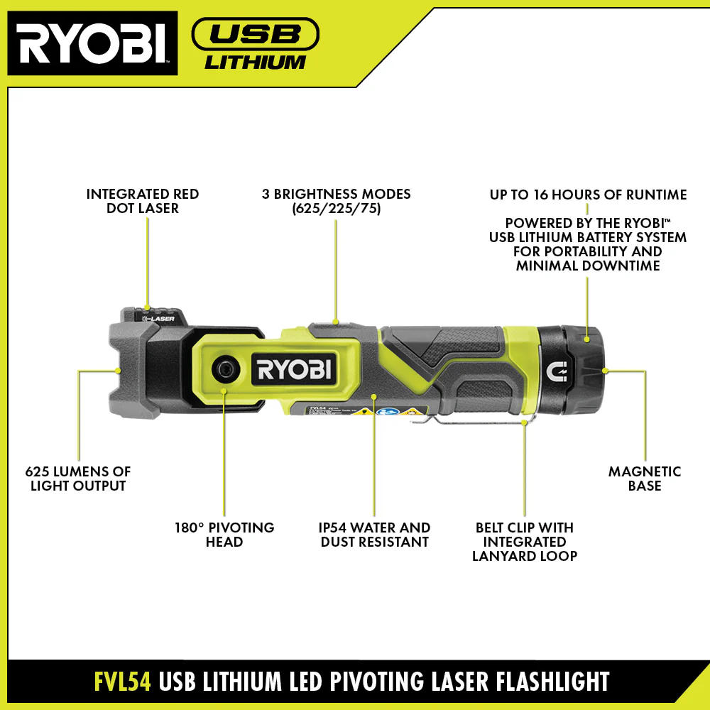 USB LITHIUM LED Pivoting Laser Kit - Image 3