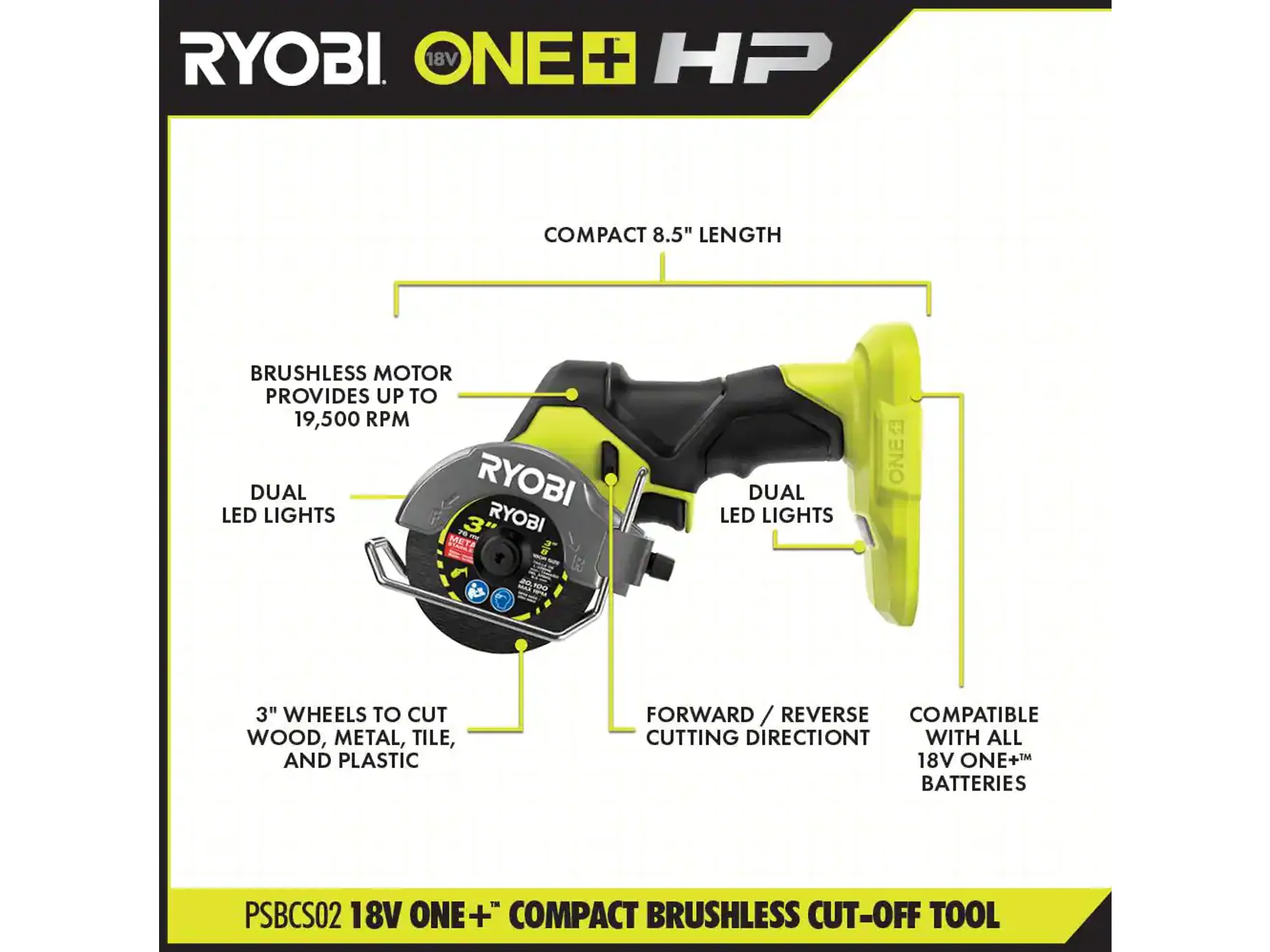18V ONE+ HP Compact Brushless 4-Tool Combo Kit - Image 7