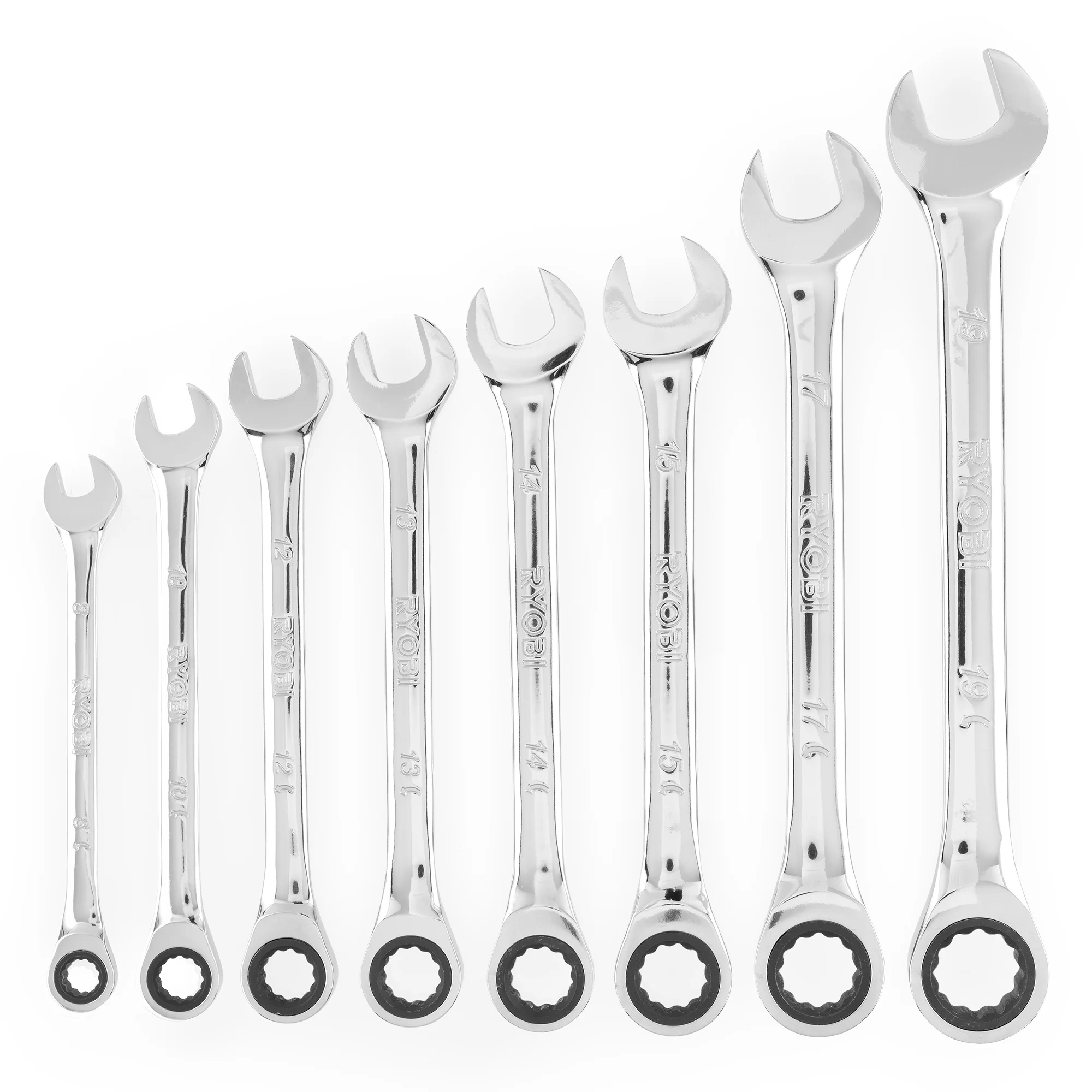 8 PC. Metric Ratcheting Combination Wrench Set - Image 4