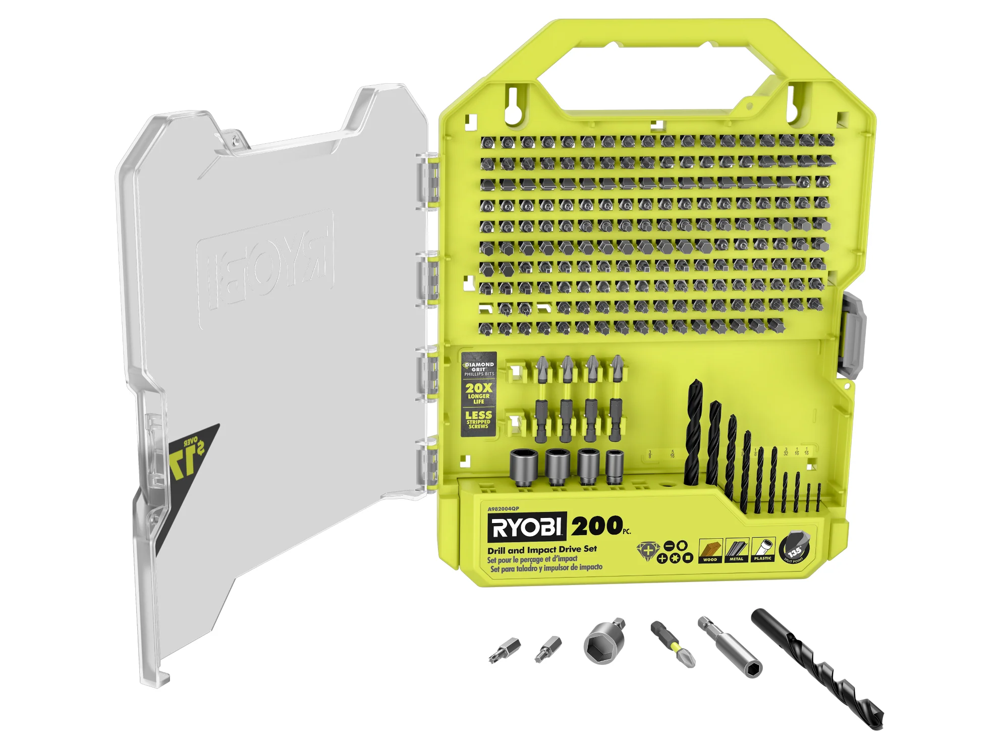 200 PC. Drill and Impact Drive Set - Image 8