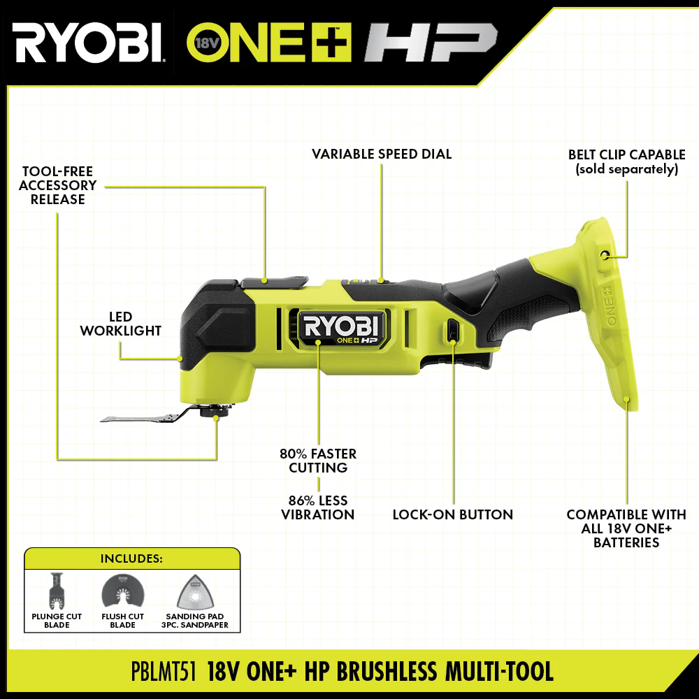 18V ONE+ HP BRUSHLESS MULTI-TOOL - Image 2