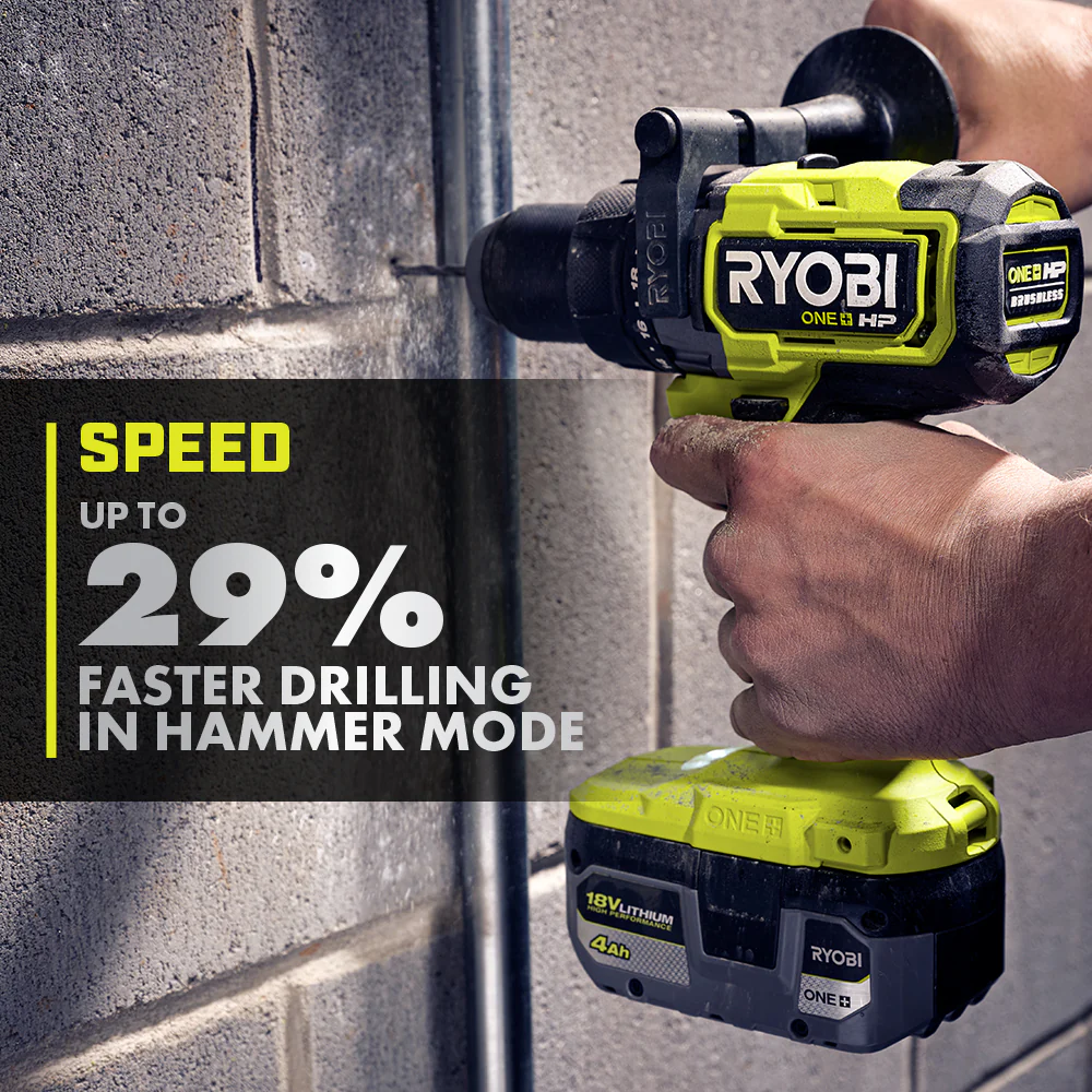 18V ONE+ Brushless 1/2" Hammer Drill Kit - Image 2