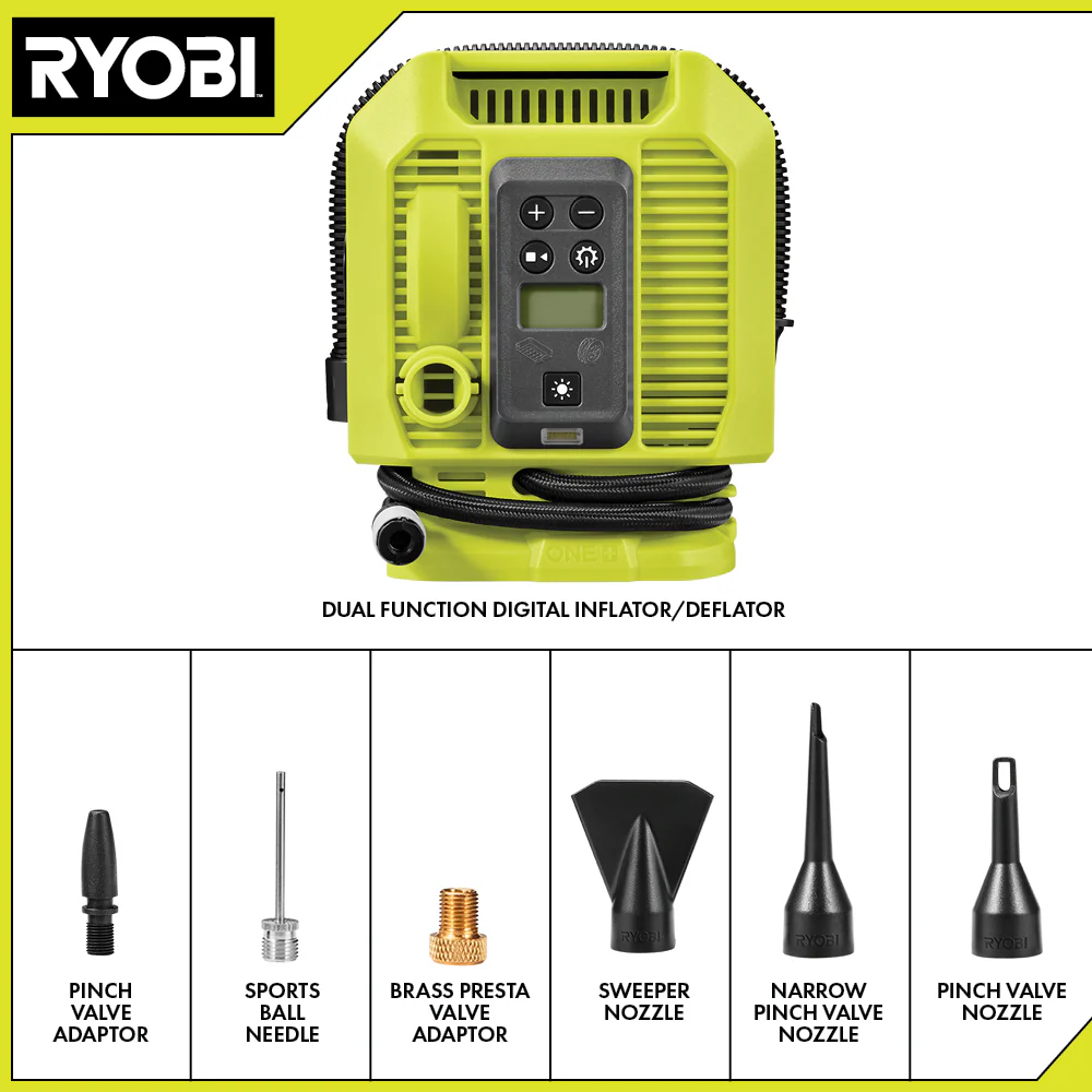 18V ONE+ DUAL FUNCTION DIGITAL INFLATOR/DEFLATOR - Image 2