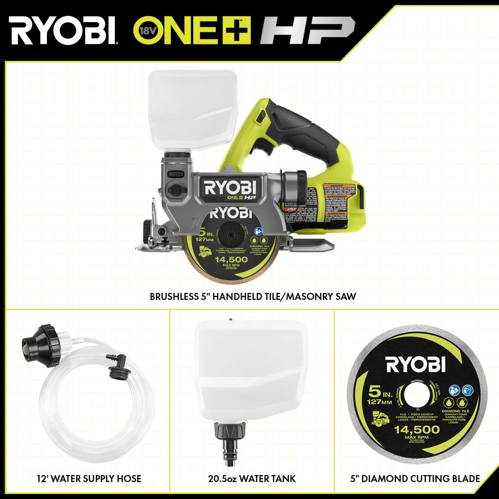 18V ONE+ BRUSHLESS 5" HANDHELD TILE/MASONRY SAW - Image 2