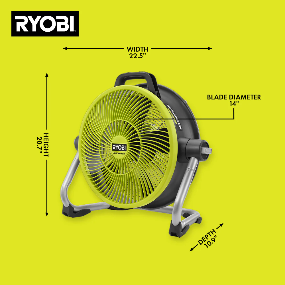 18V ONE+ HYBRID WHISPER SERIES 14" AIR CANNON FAN KIT - Image 3
