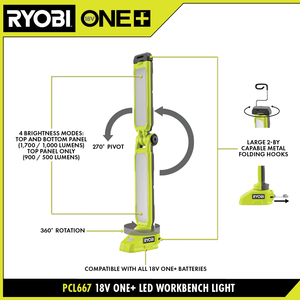 18V ONE+ LED WORKBENCH LIGHT - Image 2