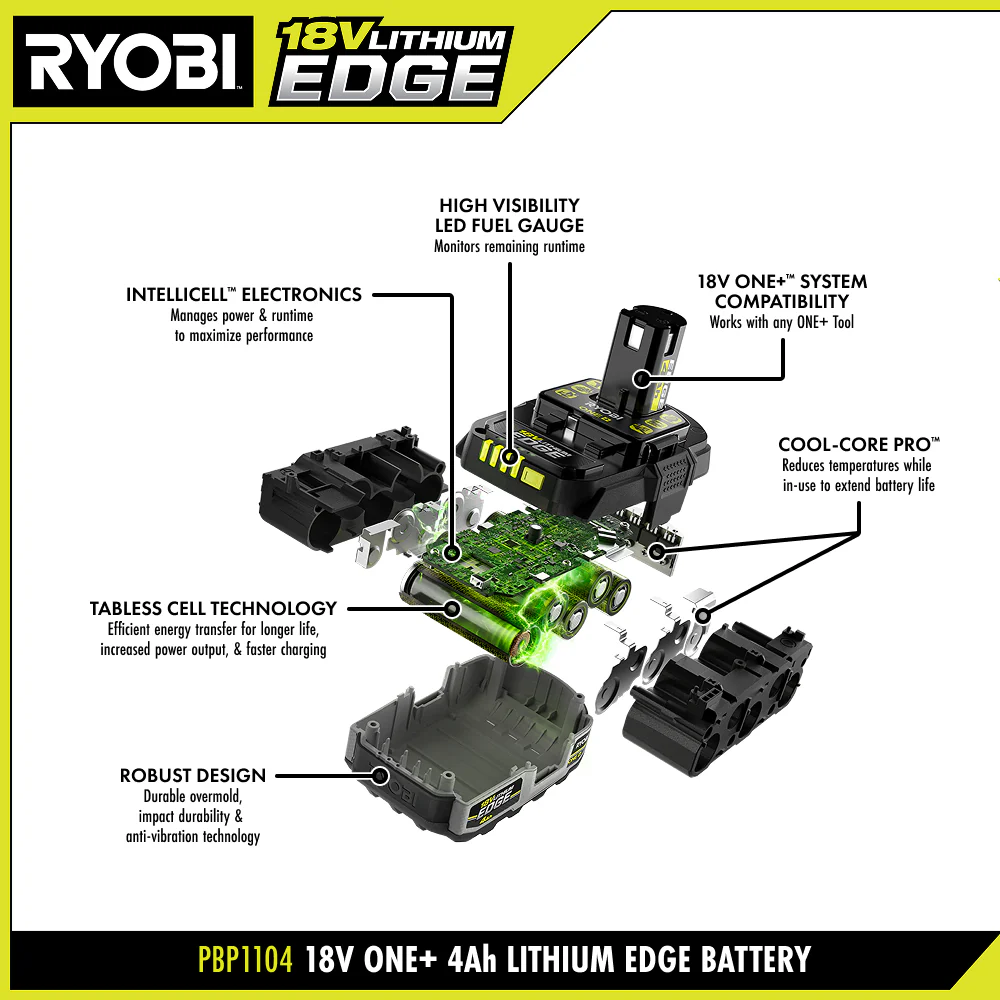 ONE+ 18V 4.0 Ah Lithium-Ion EDGE Battery Pack - Image 3