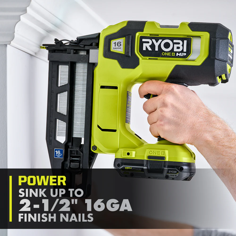 18V ONE+ HP 18V Brushless Cordless Nail Gun, 16-Gauge Straight Finish Nailer (Tool Only) - Image 4