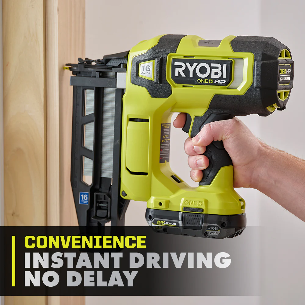 18V ONE+ HP 18V Brushless Cordless Nail Gun, 16-Gauge Straight Finish Nailer (Tool Only) - Image 7