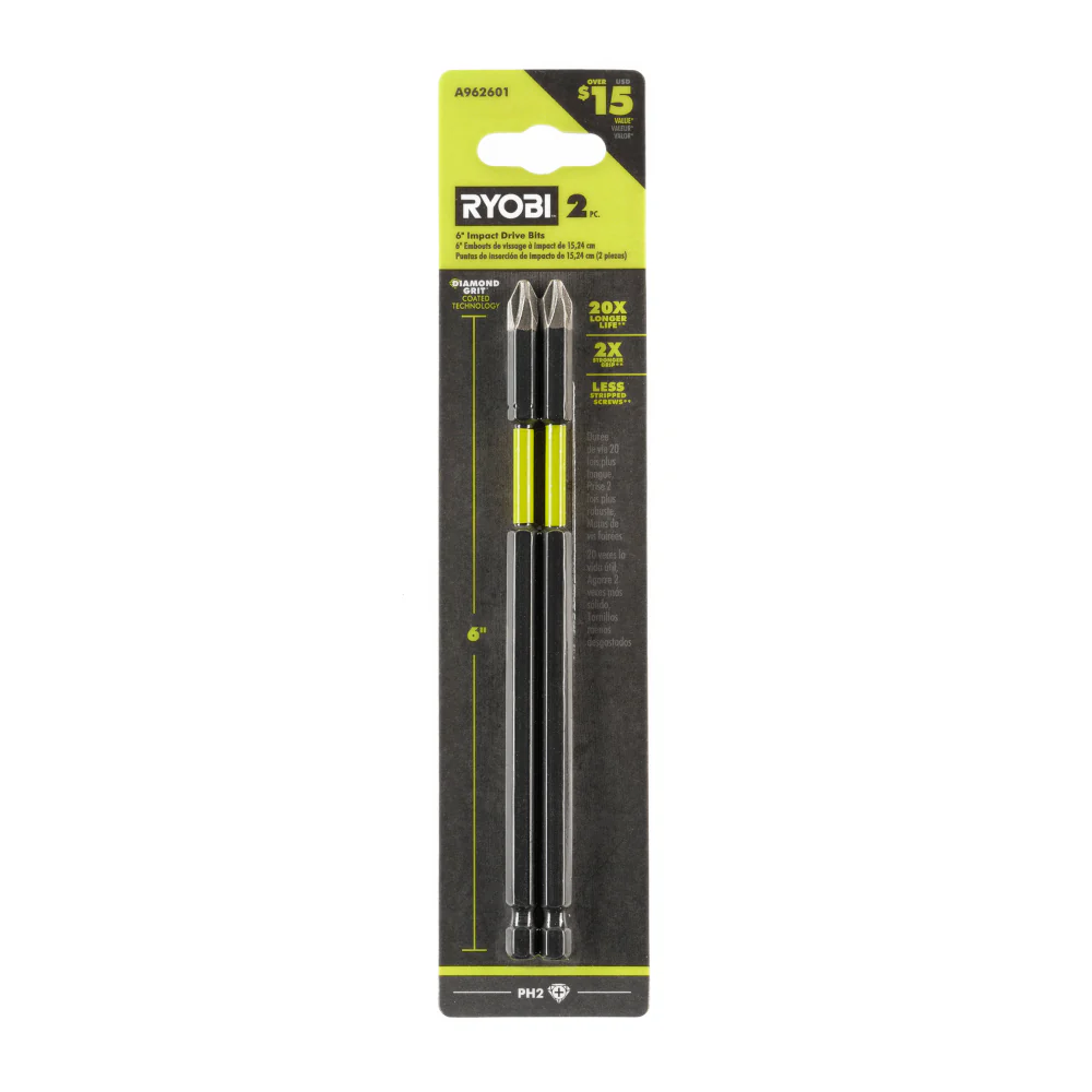 2 PC. 6" Diamond Grit Impact Drive Bits - Image 7
