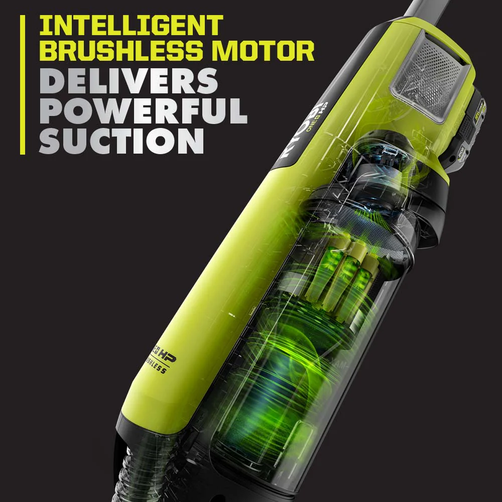 18V ONE+ HP Cordless High-Capacity Stick Vacuum Cleaner Kit with 4.0 Ah Battery and Charger - Image 8