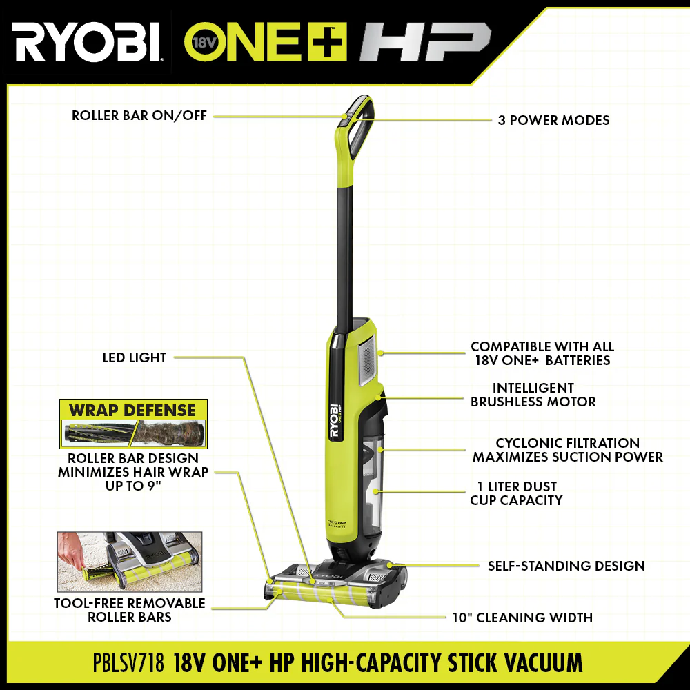 18V ONE+ HP HIGH-CAPACITY STICK VACUUM - Image 2