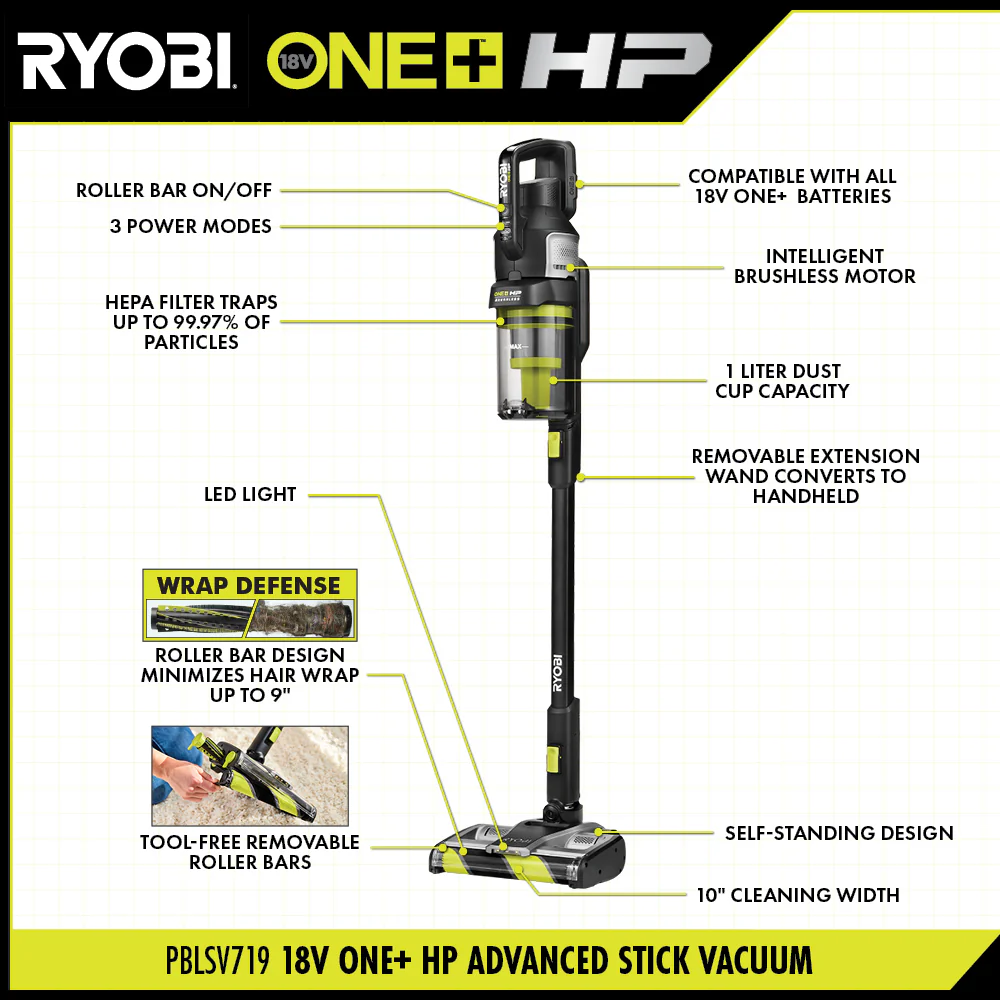 18V ONE+ HP ADVANCED STICK VACUUM KIT - Image 3