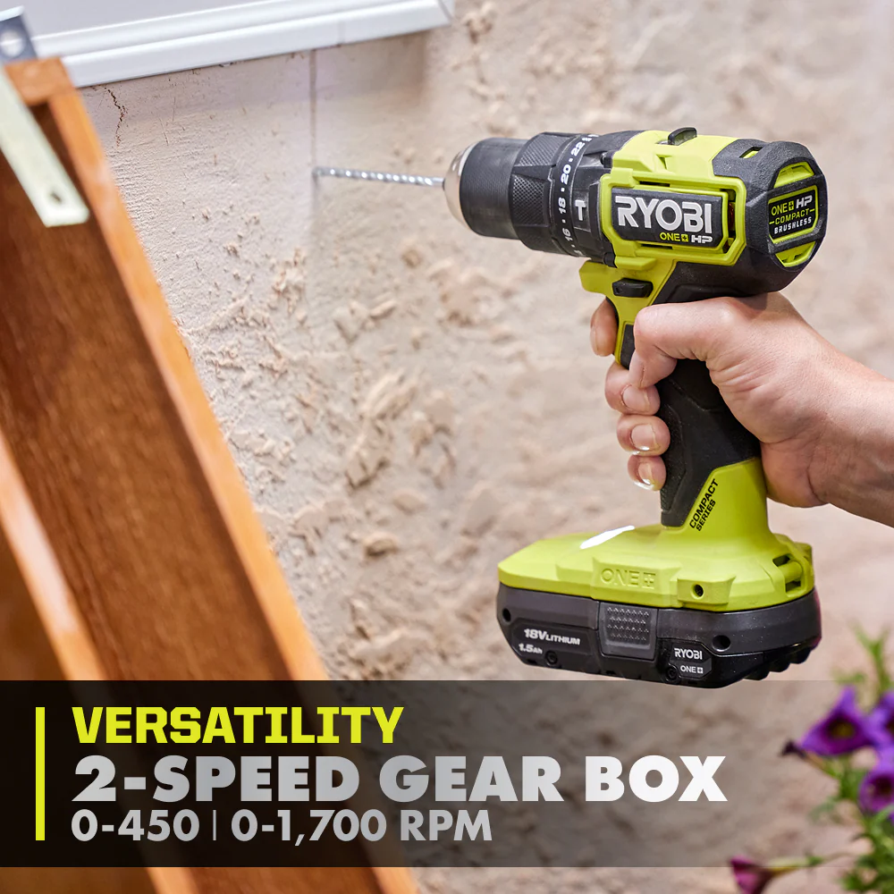 18V ONE+ HP Compact Brushless 1/2" Hammer Drill Kit - Image 8