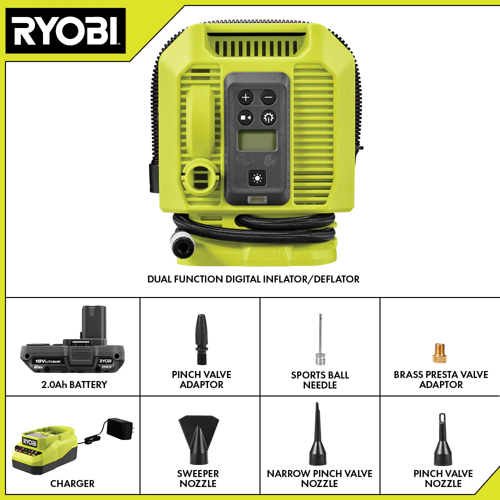 18V ONE+ DUAL FUNCTION DIGITAL INFLATOR/DEFLATOR KIT - Image 2