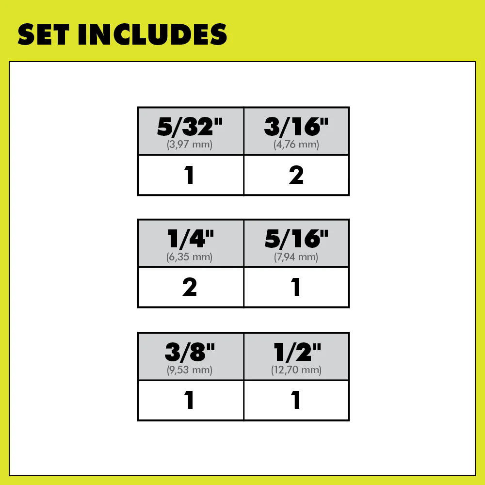 8 PC. SDS-PLUS 6" 2-CUTTER DRILL BIT SET - Image 3