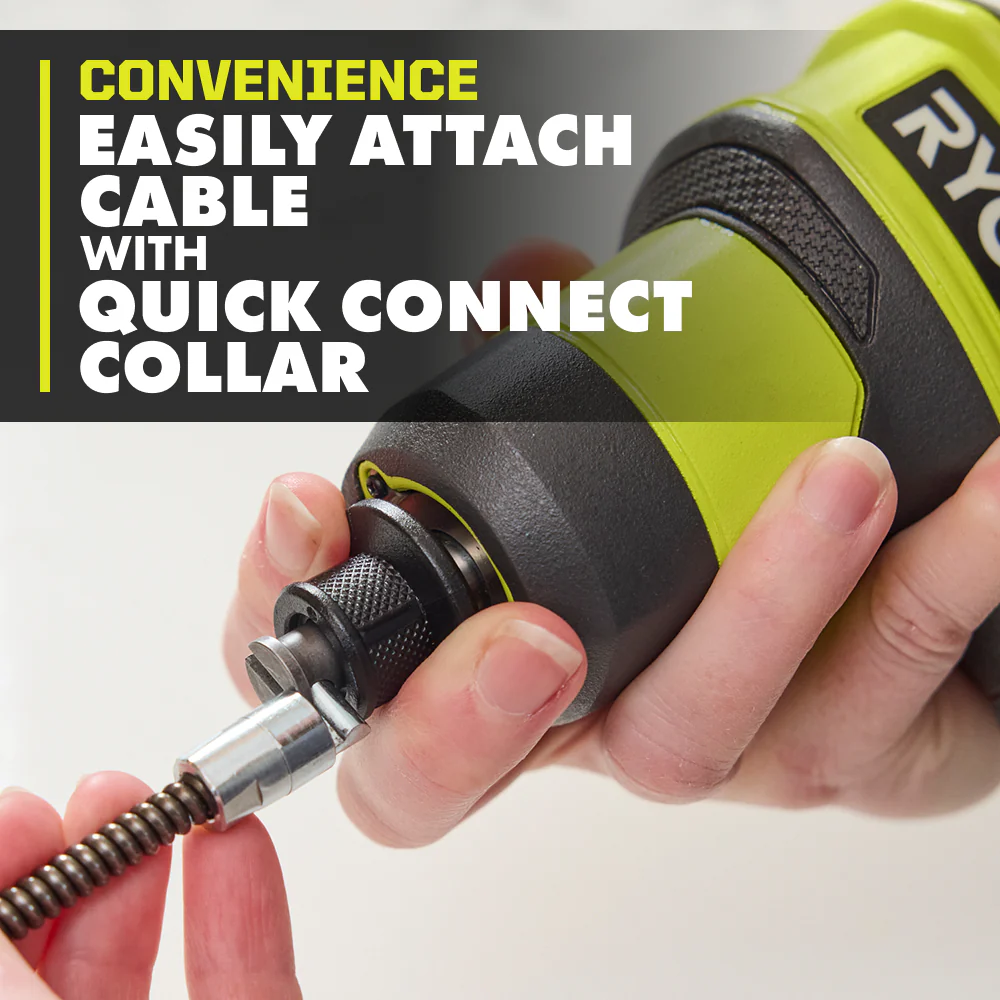 USB Lithium Cordless Drain Auger with 2.0 Ah USB Lithium Battery and Charging Cable - Image 8