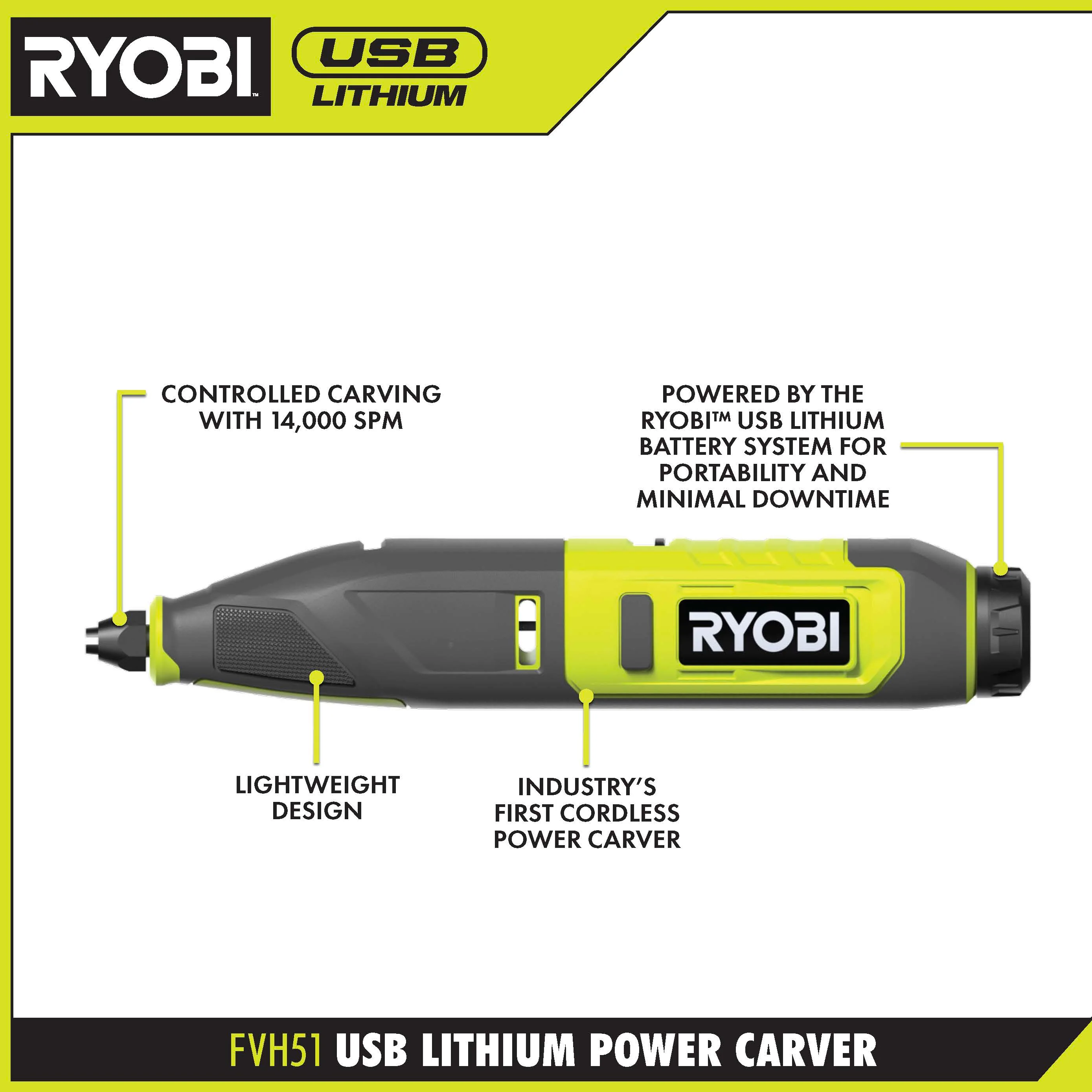 USB LITHIUM 2-TOOL COMBO KIT WITH PUMPKIN CARVING TOOLS - Image 5