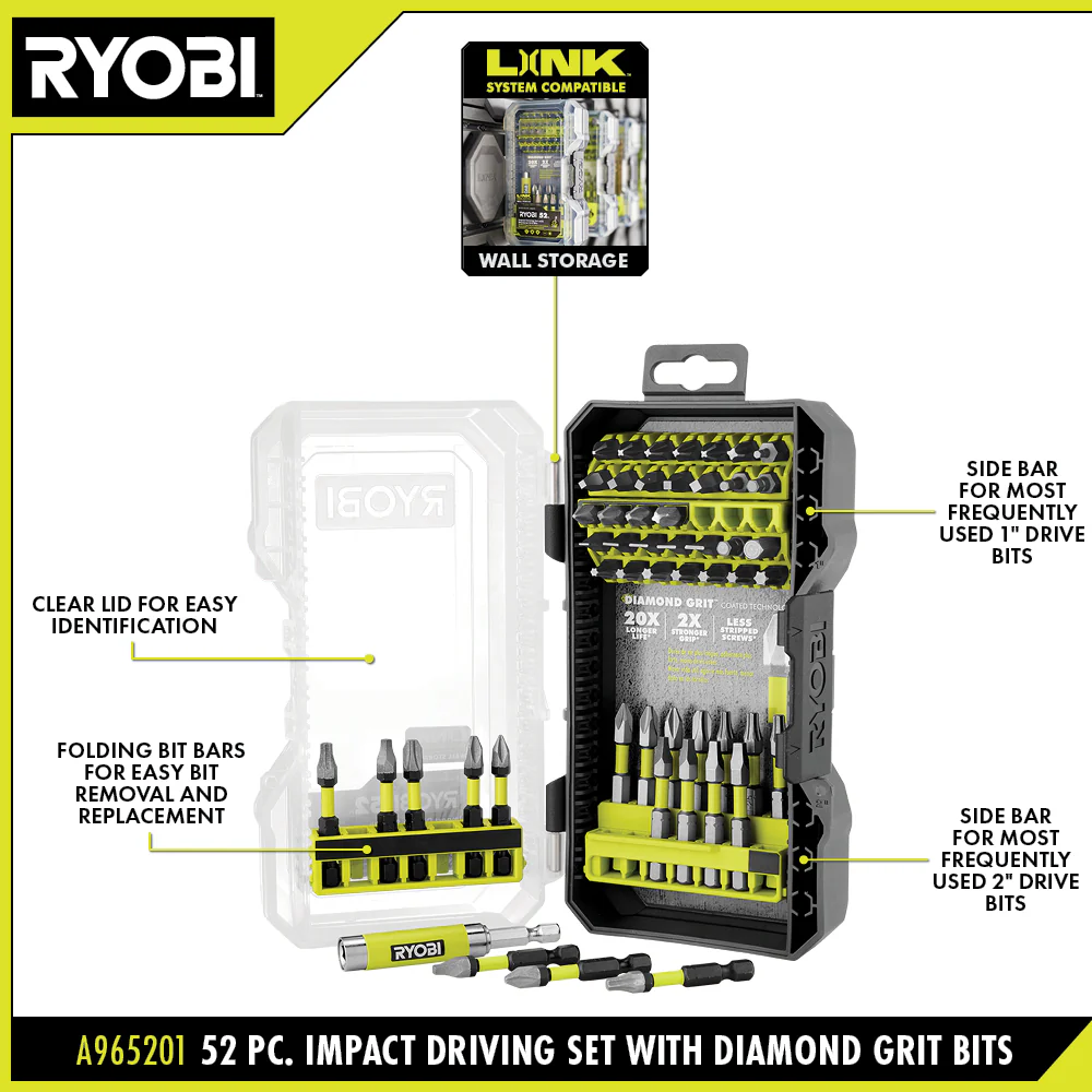 52 PC. IMPACT DRIVING SET WITH DIAMOND GRIT BITS - Image 3
