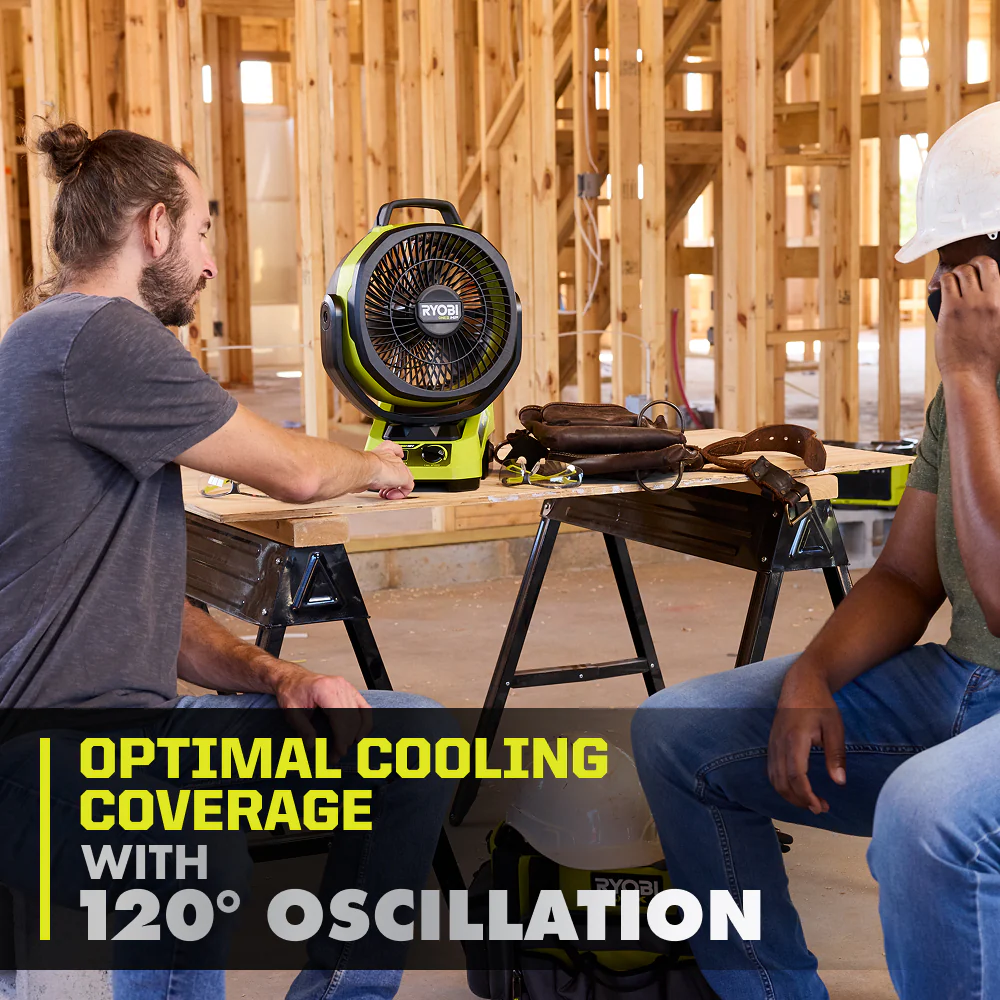 18V ONE+ HP Brushless Hybrid 9" Oscillating Fan - Image 3