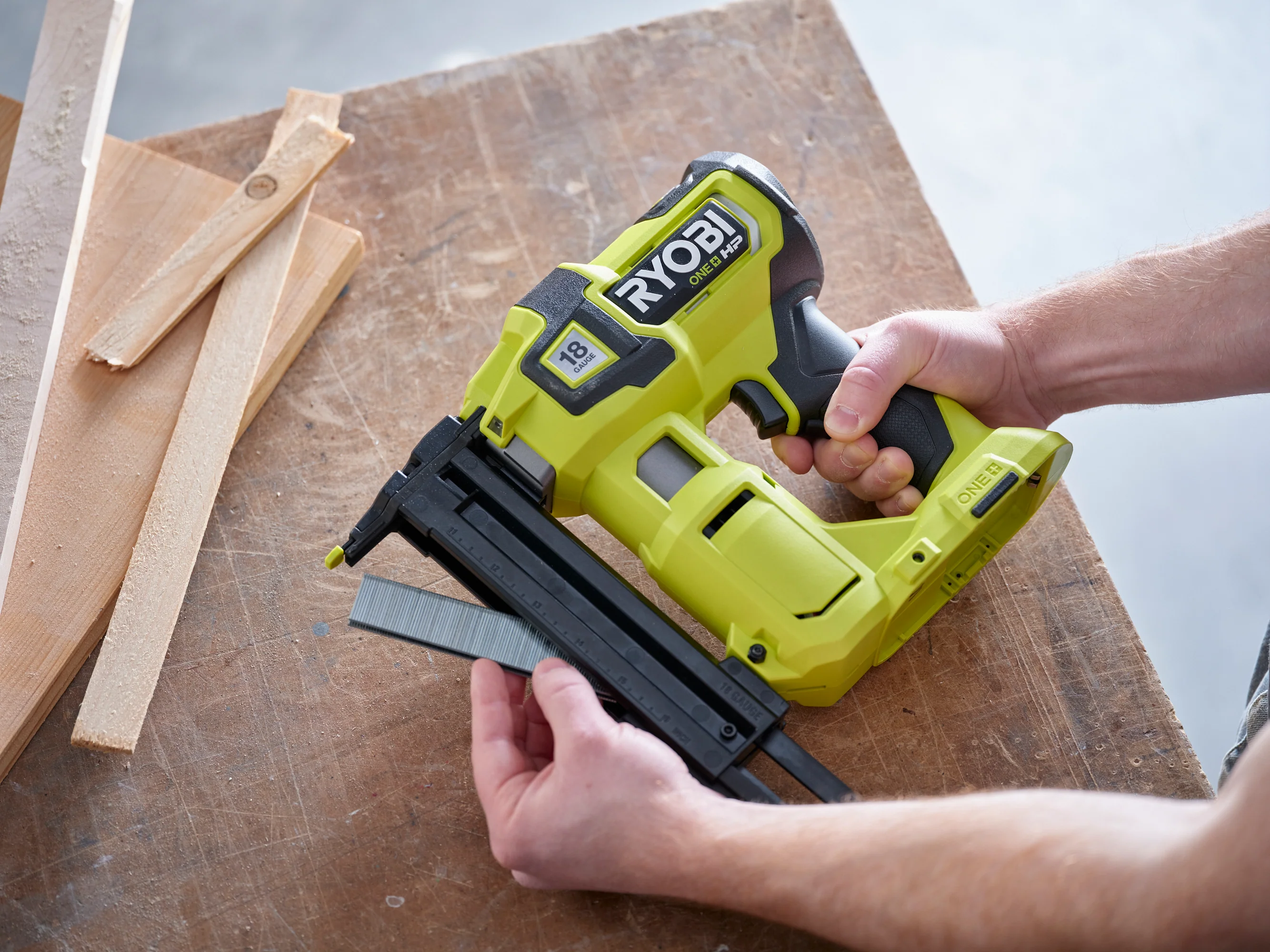 18V ONE+ HP 18V Brushless Cordless 18-Gauge Narrow Crown Stapler, Cordless Staple Gun (Tool Only) - Image 10
