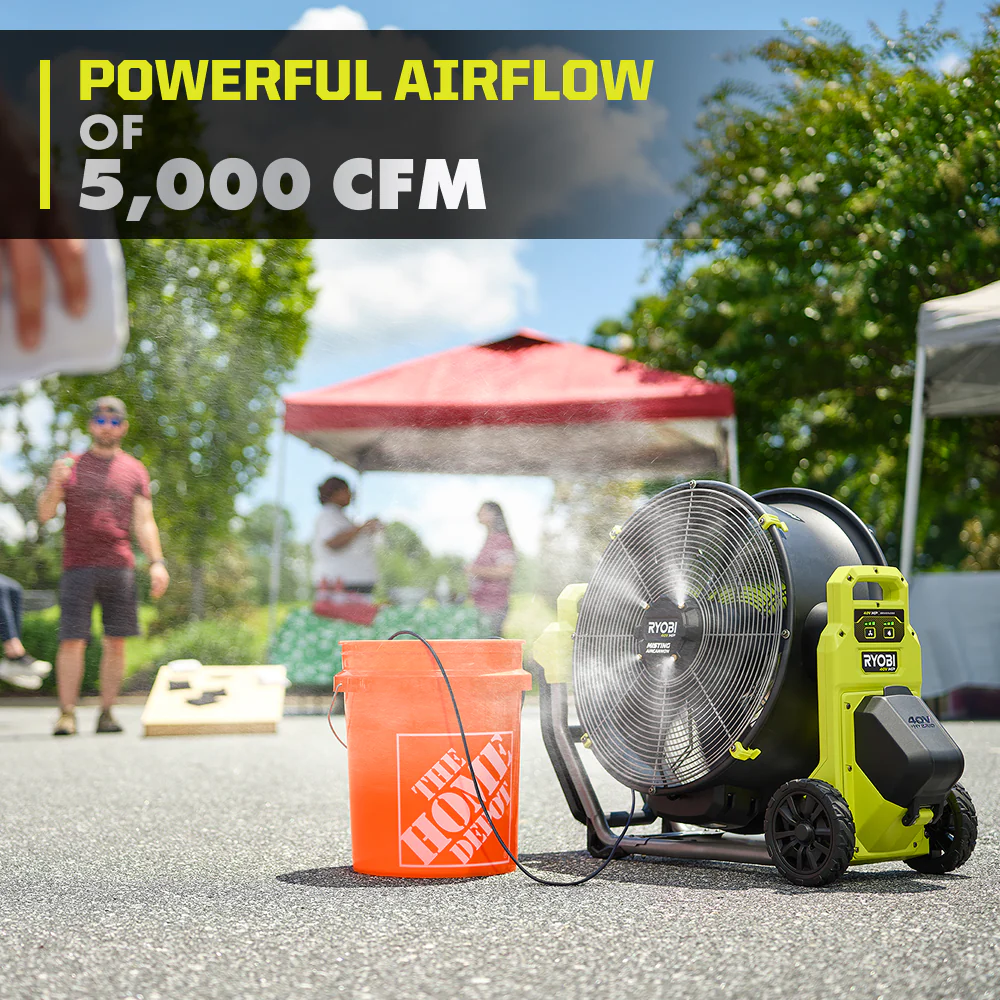 40V HP Brushless Hybrid 18" Misting Air Cannon - Image 3