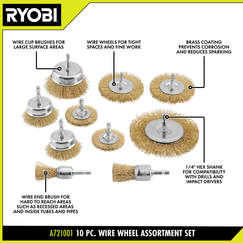 10 PC. Wire Wheel Assortment Set - Image 3