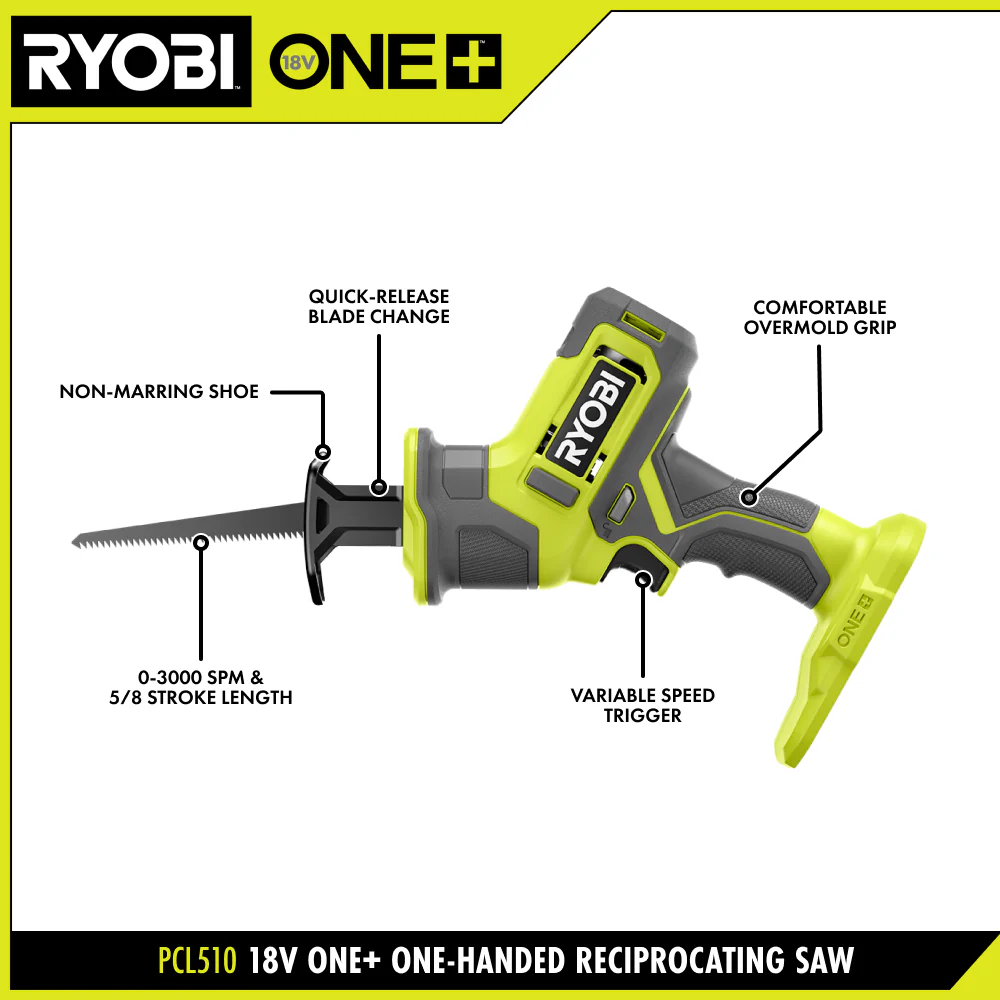 18V ONE+ One-Handed Reciprocating Saw Kit - Image 2
