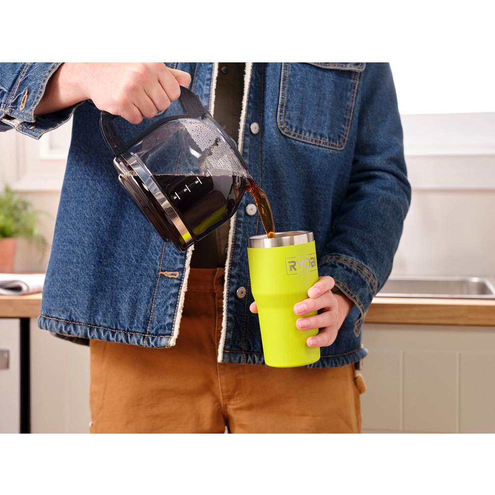 20 oz. Stainless Steel Green Tumbler - Image 6