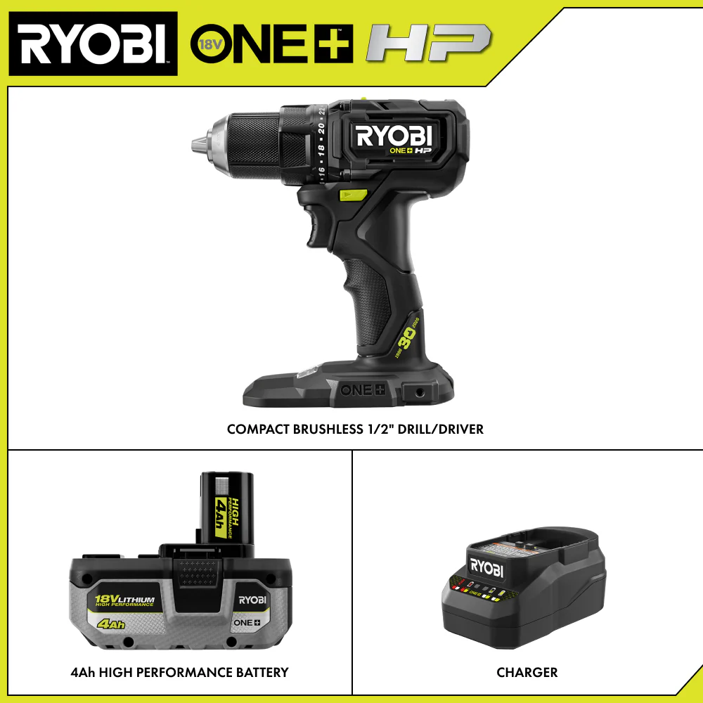 LIMITED EDITION 18V ONE+ HP Compact Brushless 1/2" Drill/Driver Kit - Image 3