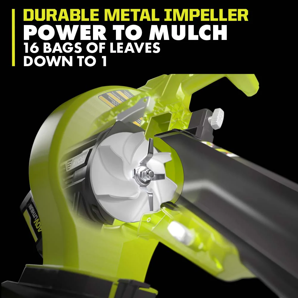 40V VAC ATTACK LEAF VACUUM/MULCHER KIT - Image 4