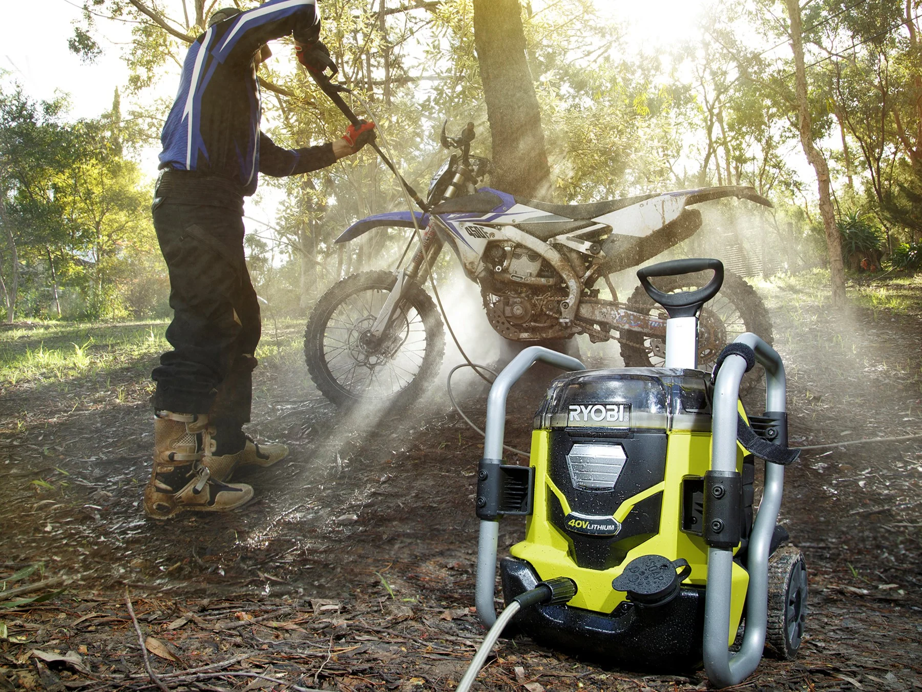 40V 1500 PSI 1.2 GPM Cordless Cold Water Electric Pressure Washer with (2) 5.0 Ah Batteries and Charger - Image 4