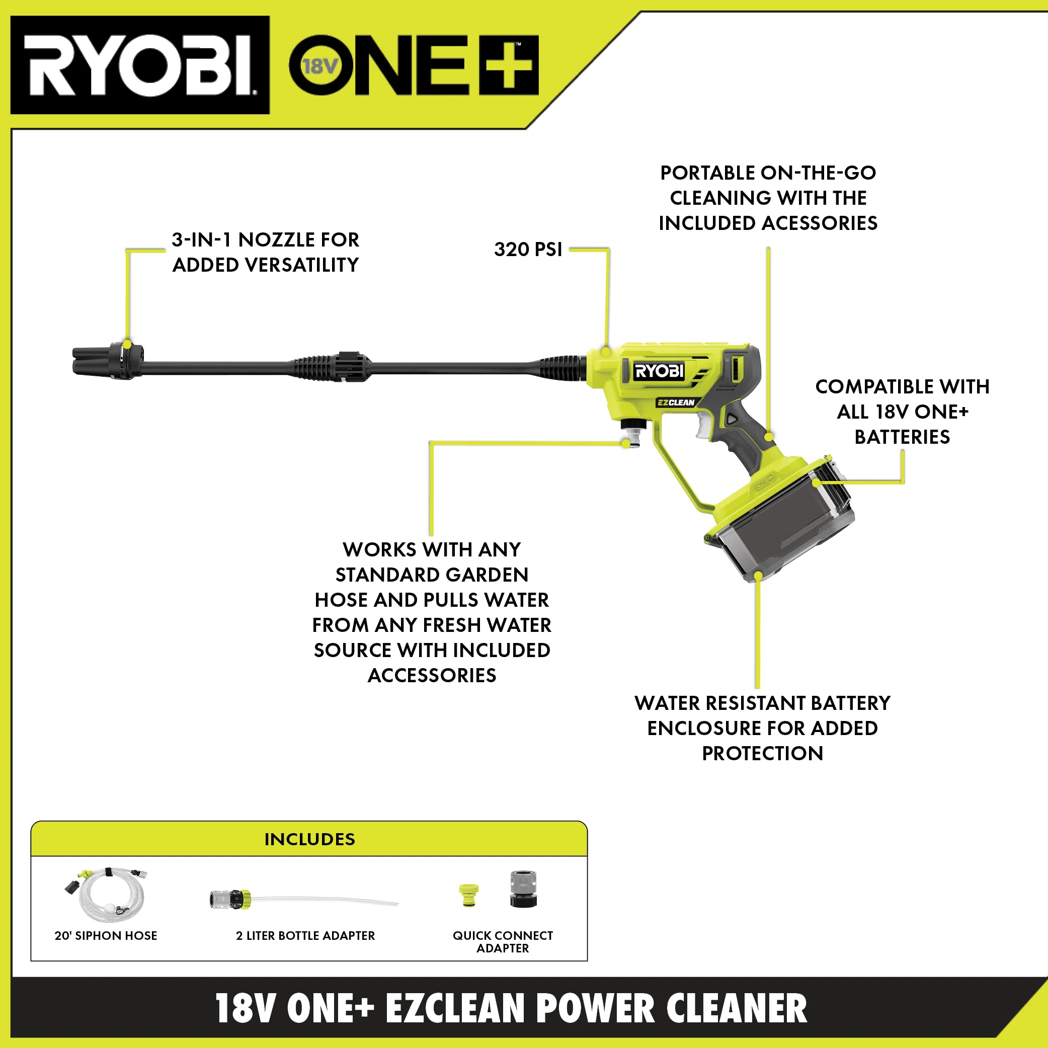 18V ONE+ EZ CLEAN POWER CLEANER KIT - Image 2